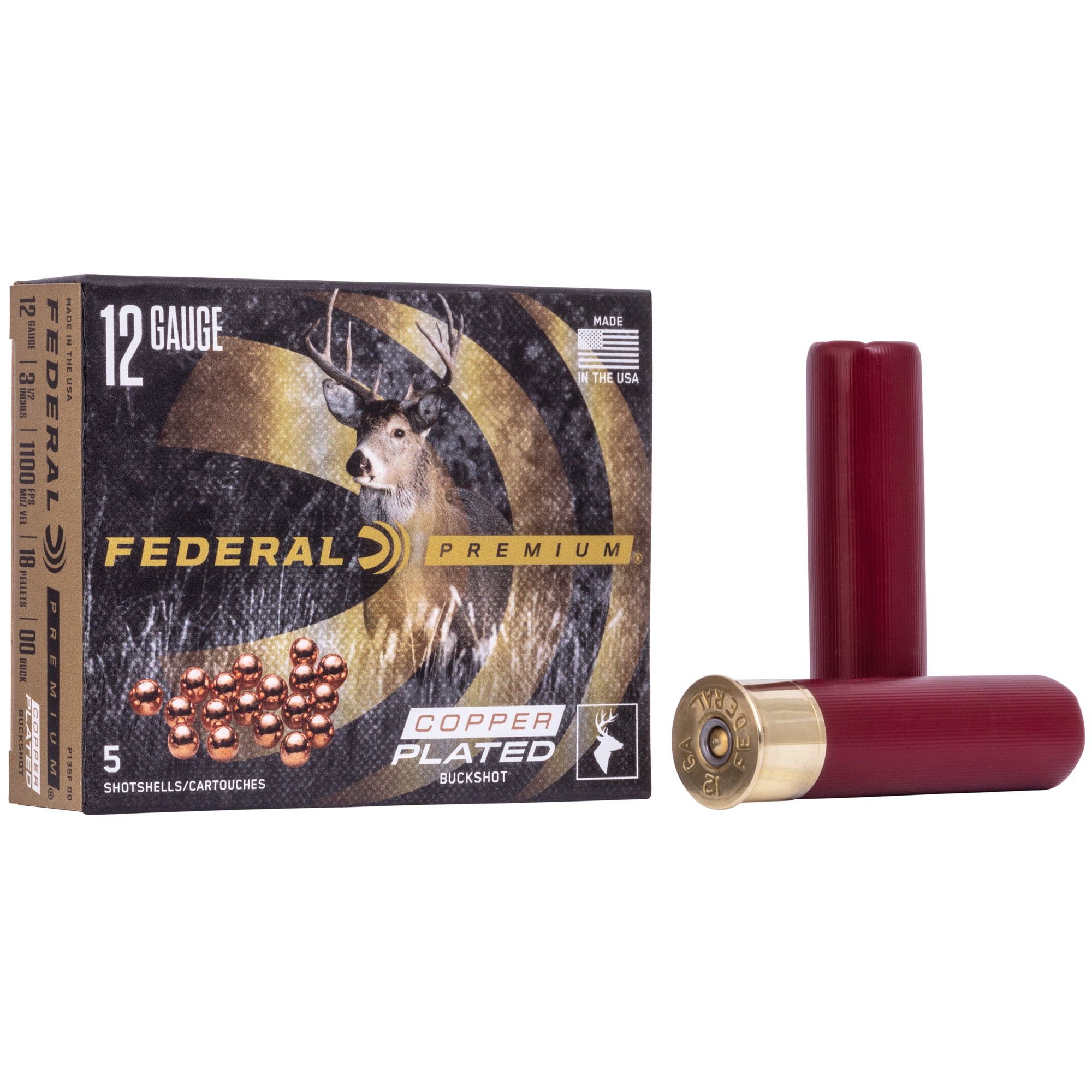 FED PRM VSHOK 12GA 3.5″ 00 BK 5/250