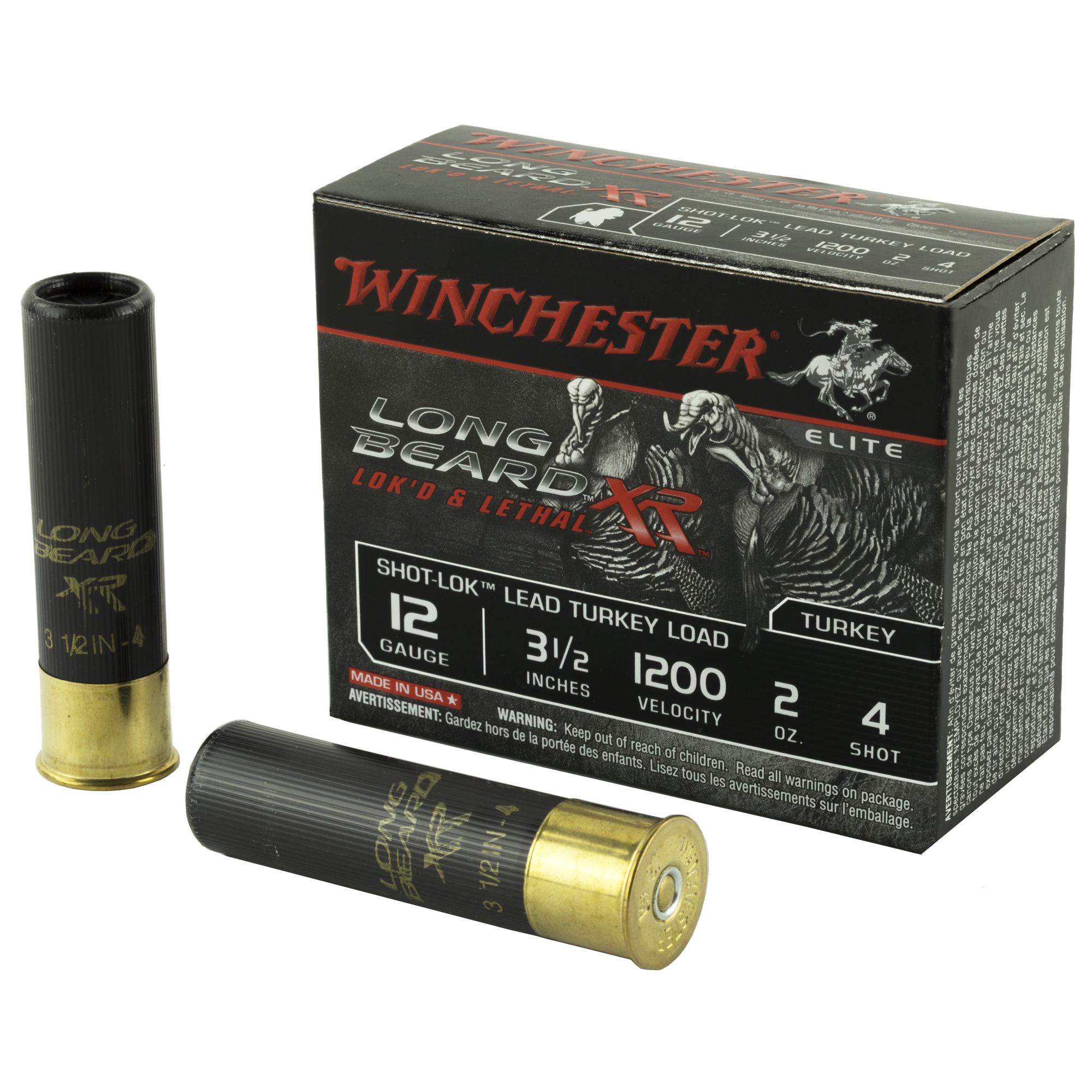 WIN LB XR TRKY 12GA 3.5″ #4 2OZ 10/1