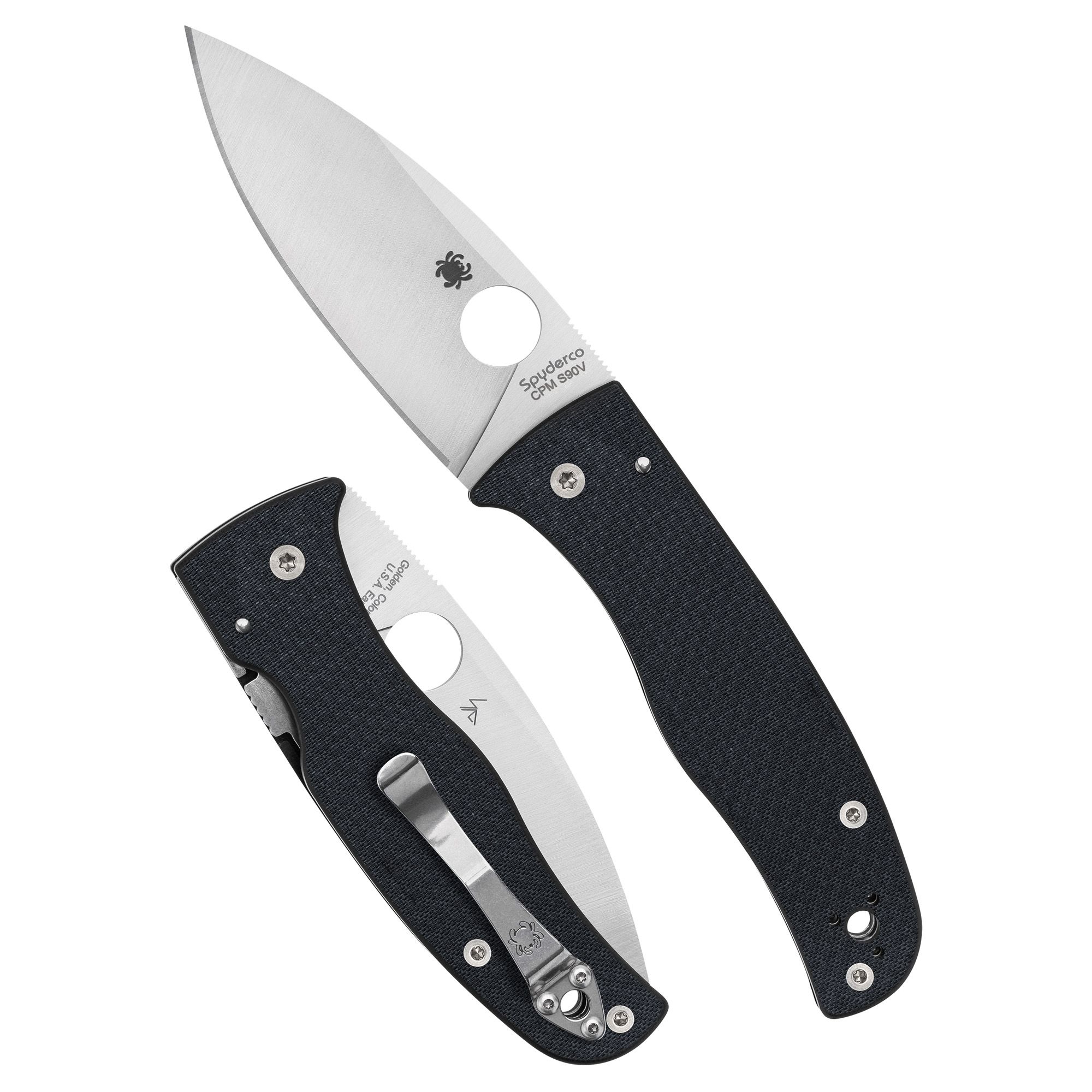 SPYDERCO BODACIOUS CF 3.63″ BLK/SLV