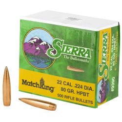 SIERRA MATCHKING .224 80GR 500CT