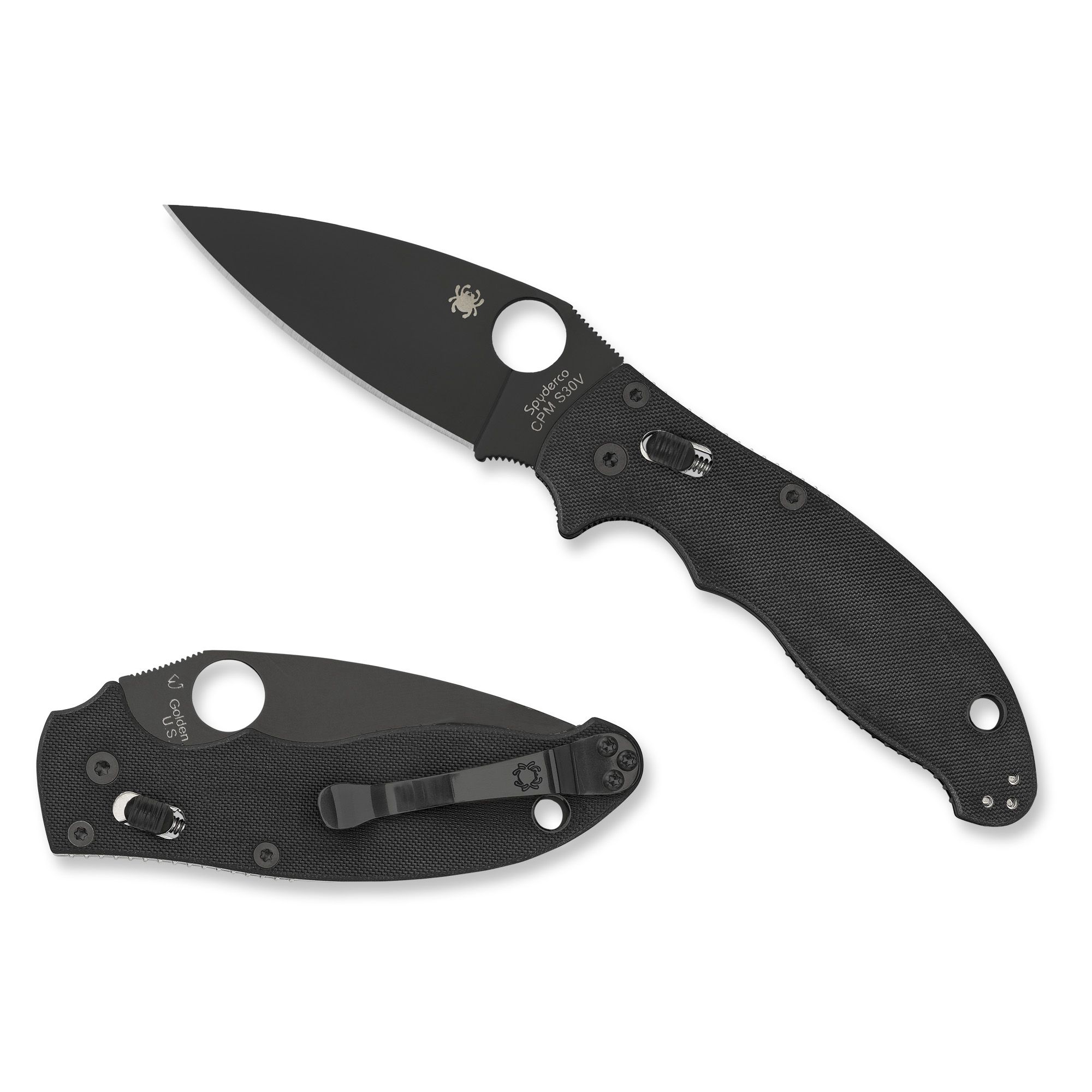 SPYDERCO MANIX 2 BLACK BLADE 3.375″