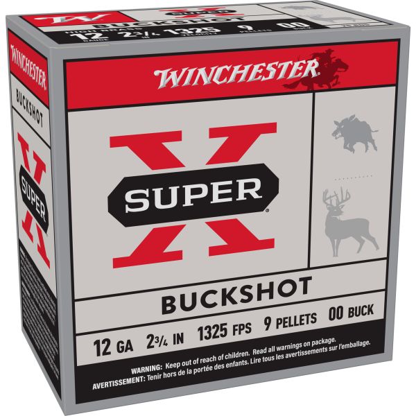 WIN SUPER-X 12GA 2.75″ 00BUCK 25/250