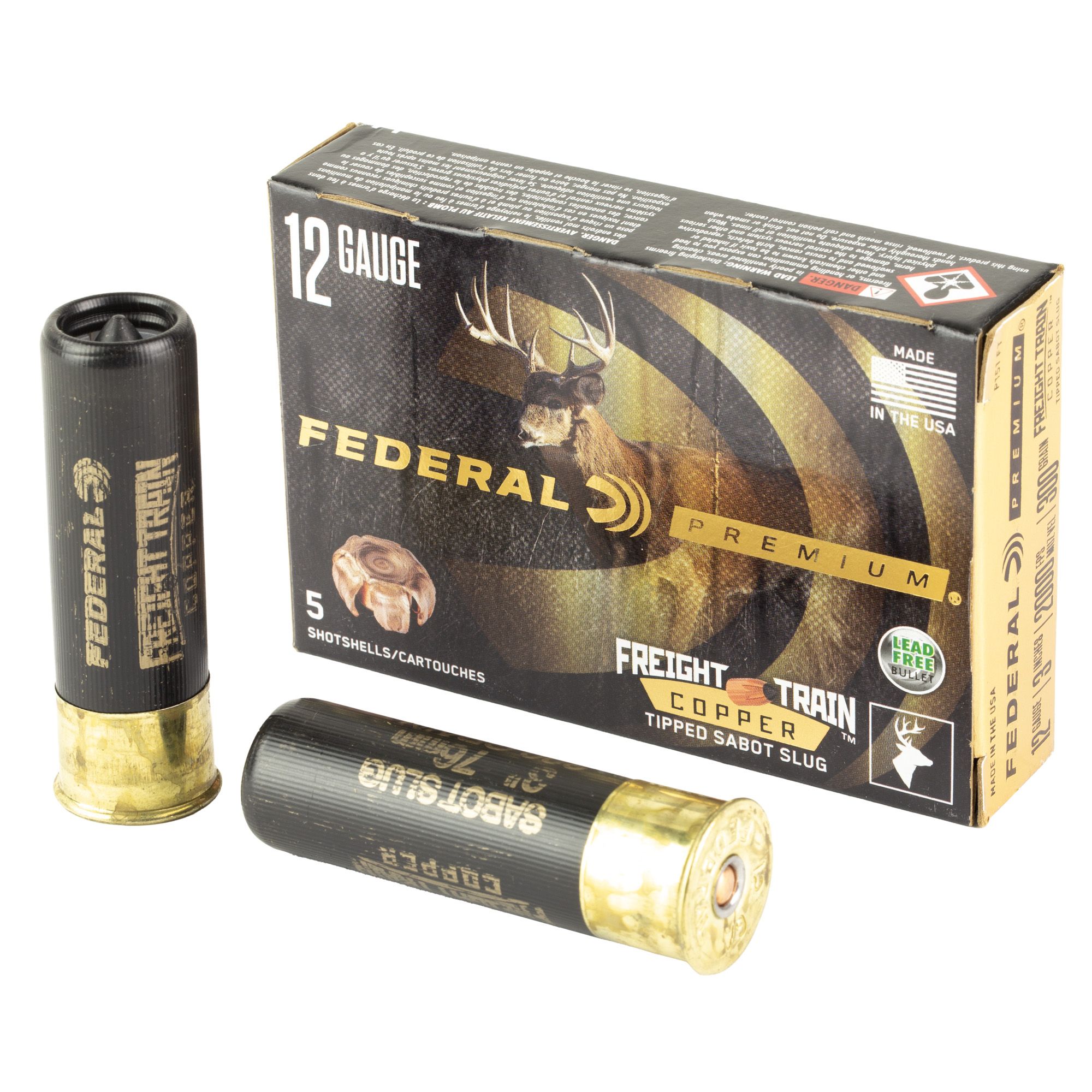 FED FRT TRN 12GA 3″ 300GR SLUG 5/50