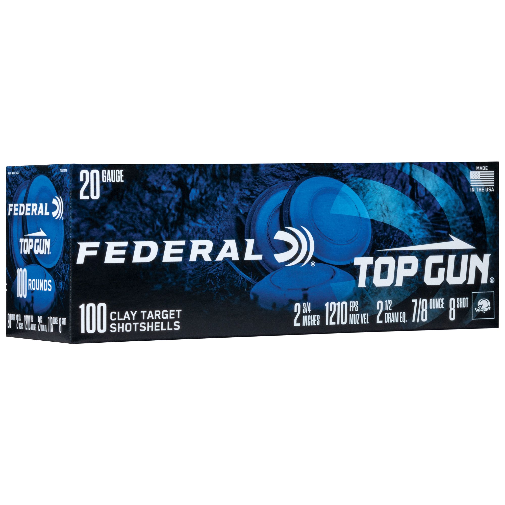 FED TOP GUN 20GA 2.75″ #8 100/200