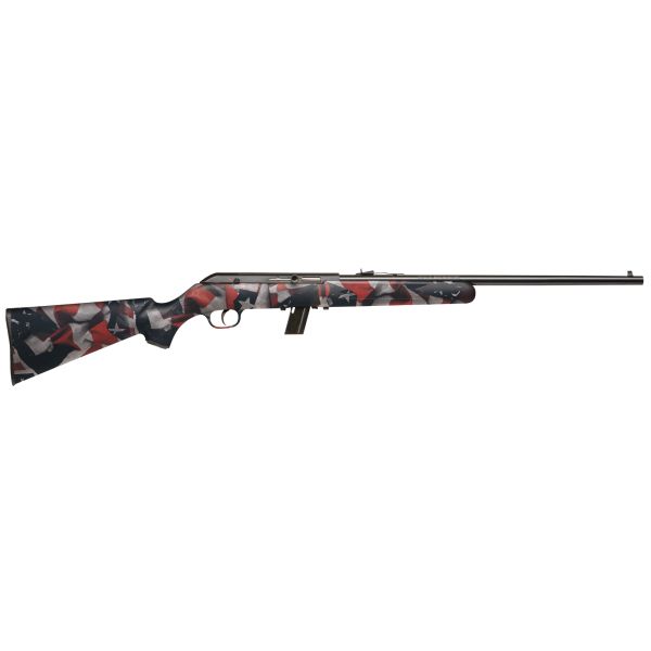 SAV 64F 22LR 21″ 10RD R/W/B FLAG
