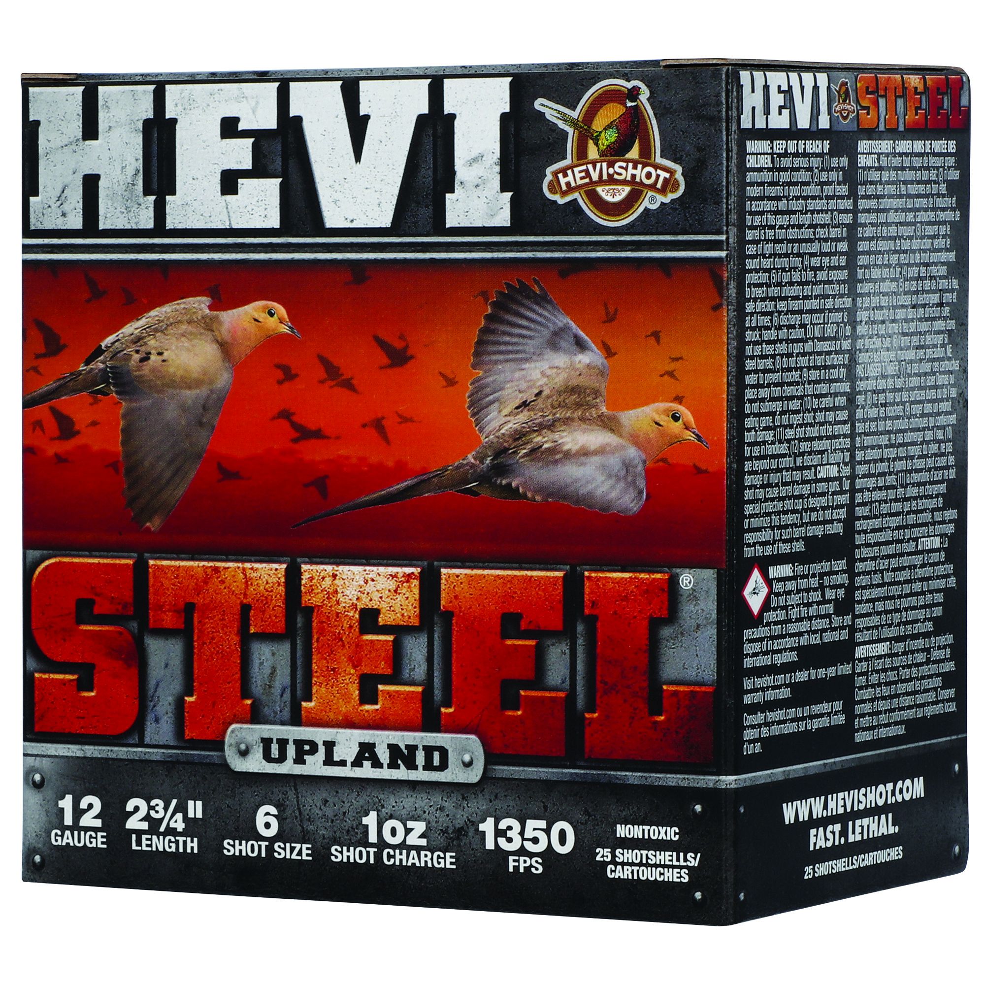 HEVI STL UPLND 12GA 2.75″ #6 25/250