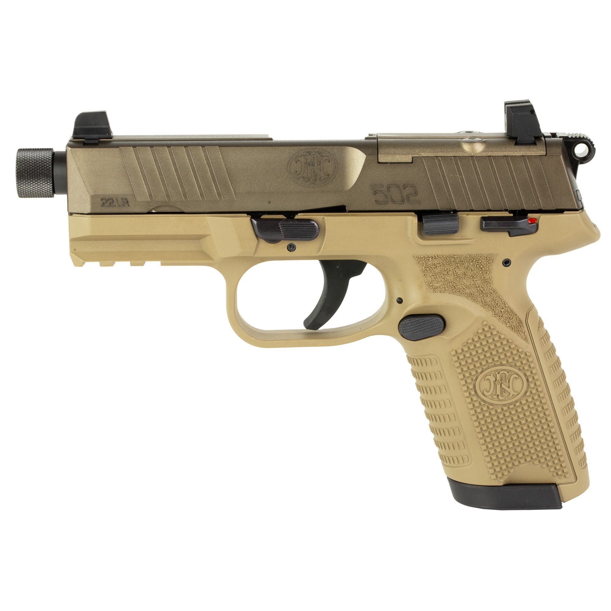 FN 502T 22LR 4.6″ 10RD FDE