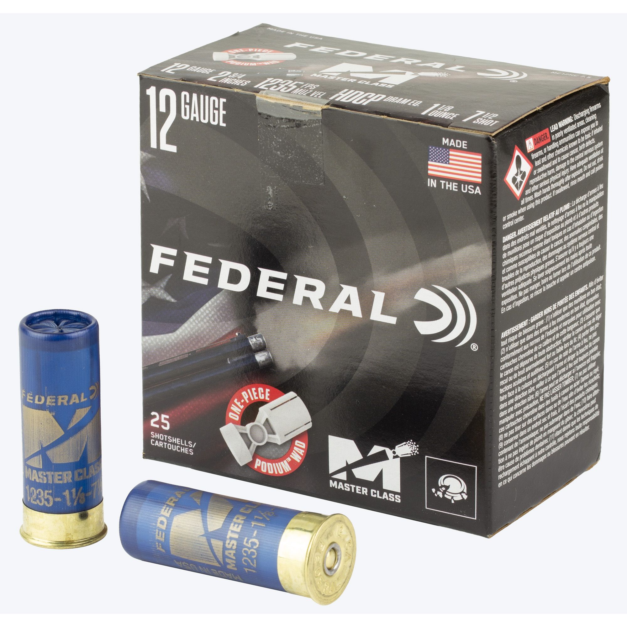 FED MAST CLS 12GA 2.75″ 1 1/8OZ #7.5