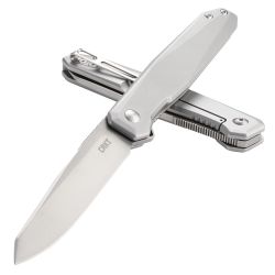 CRKT FACET SILVER 3.37″ PLAIN EDGE