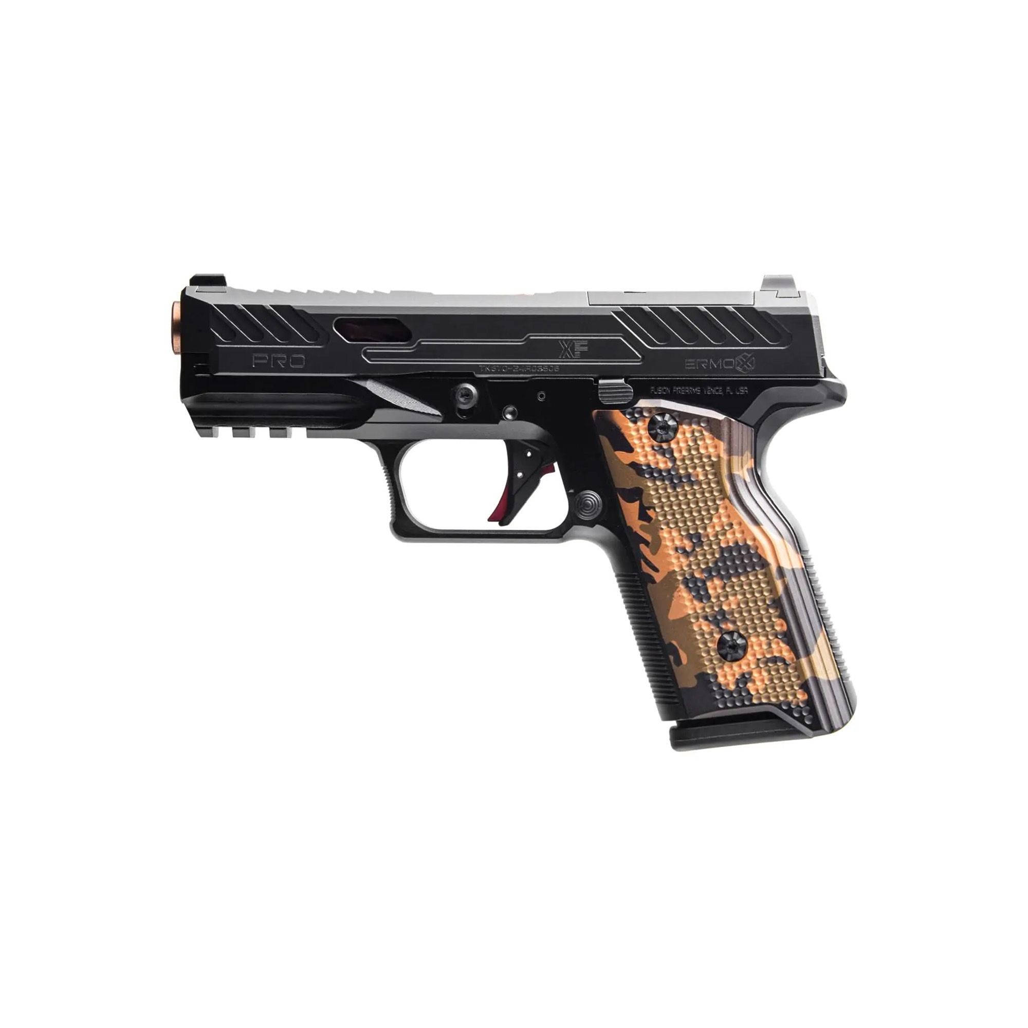 FUSION XF PRO 9MM 4″ 10RD BLK/BRNZ