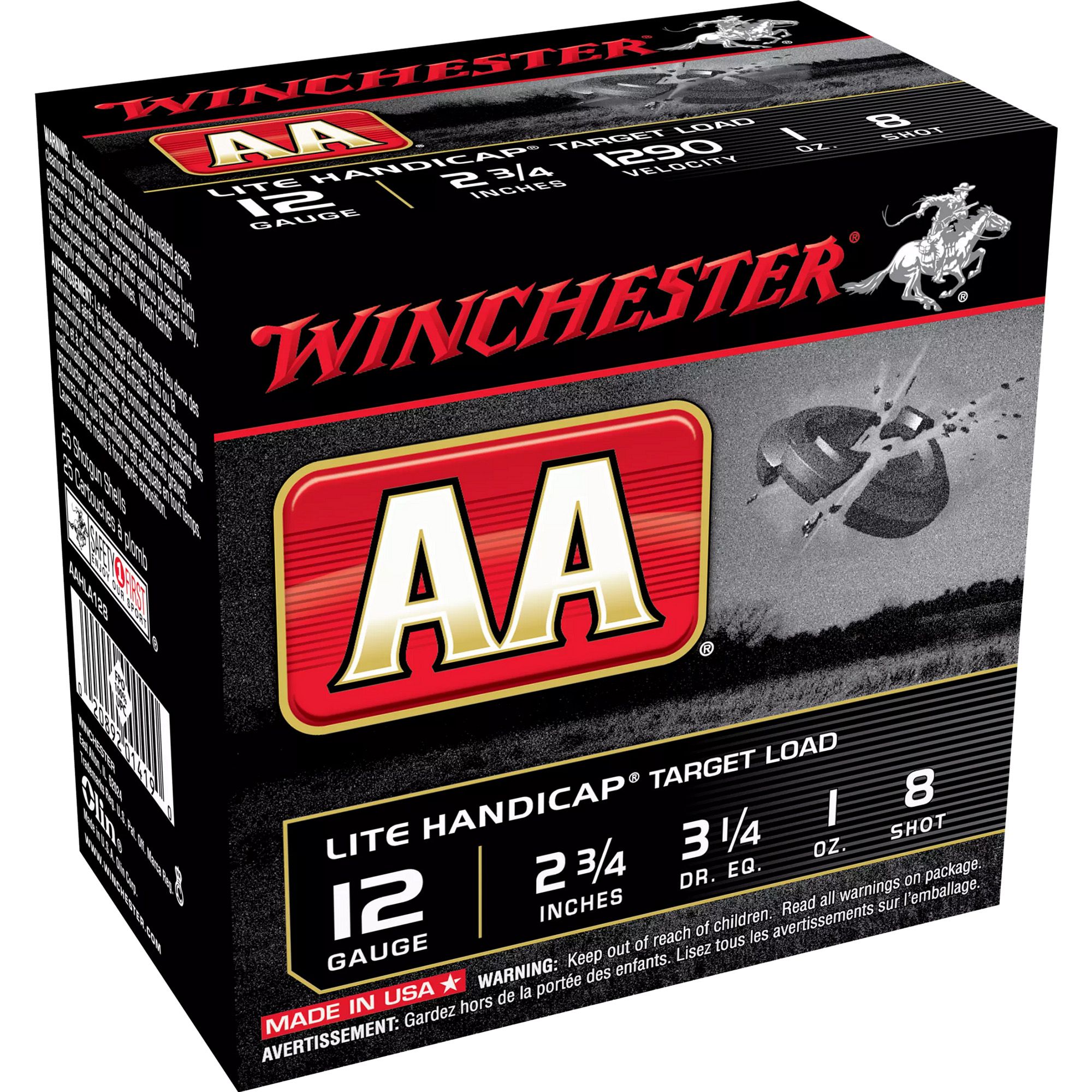 WIN AA LITE HC 12GA 2.75″ #8 25/250
