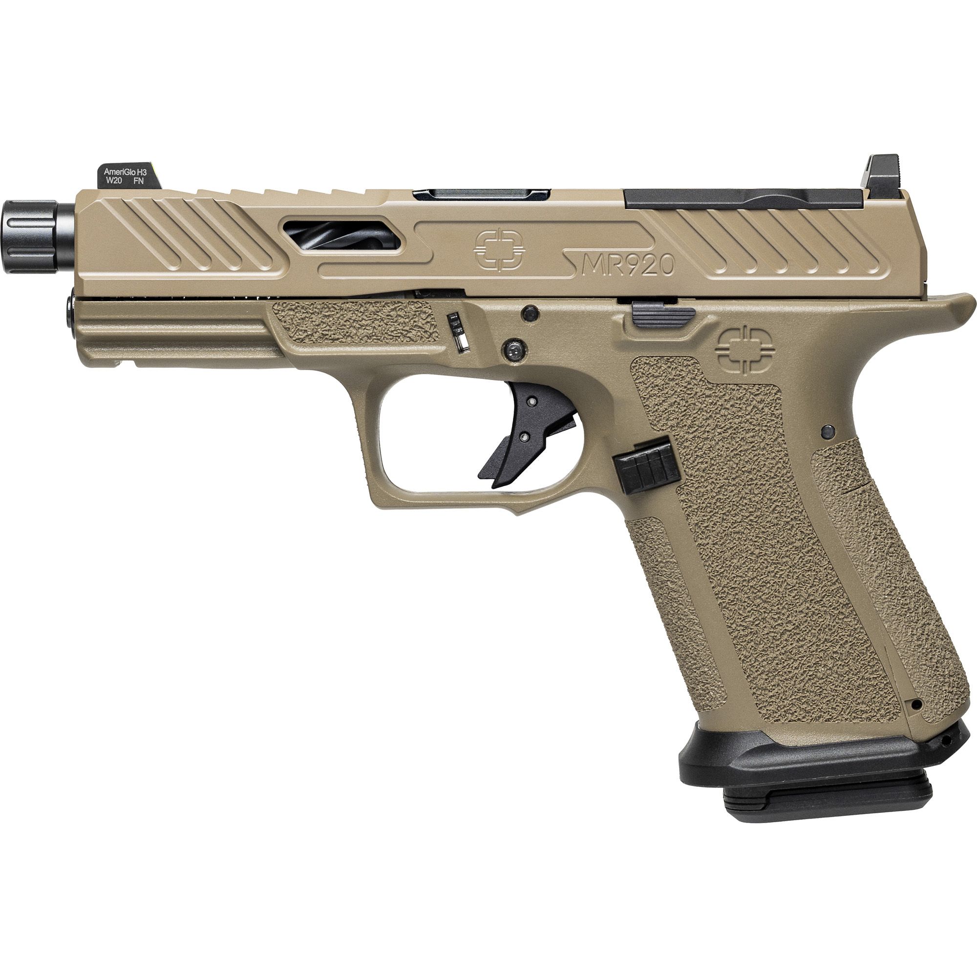 SHDW MR920 ELTE 9MM FDE 4.5″ THR BLK