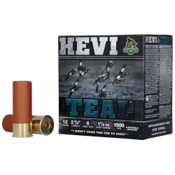 HEVI TEAL 12GA 2.75″ #6 25/250