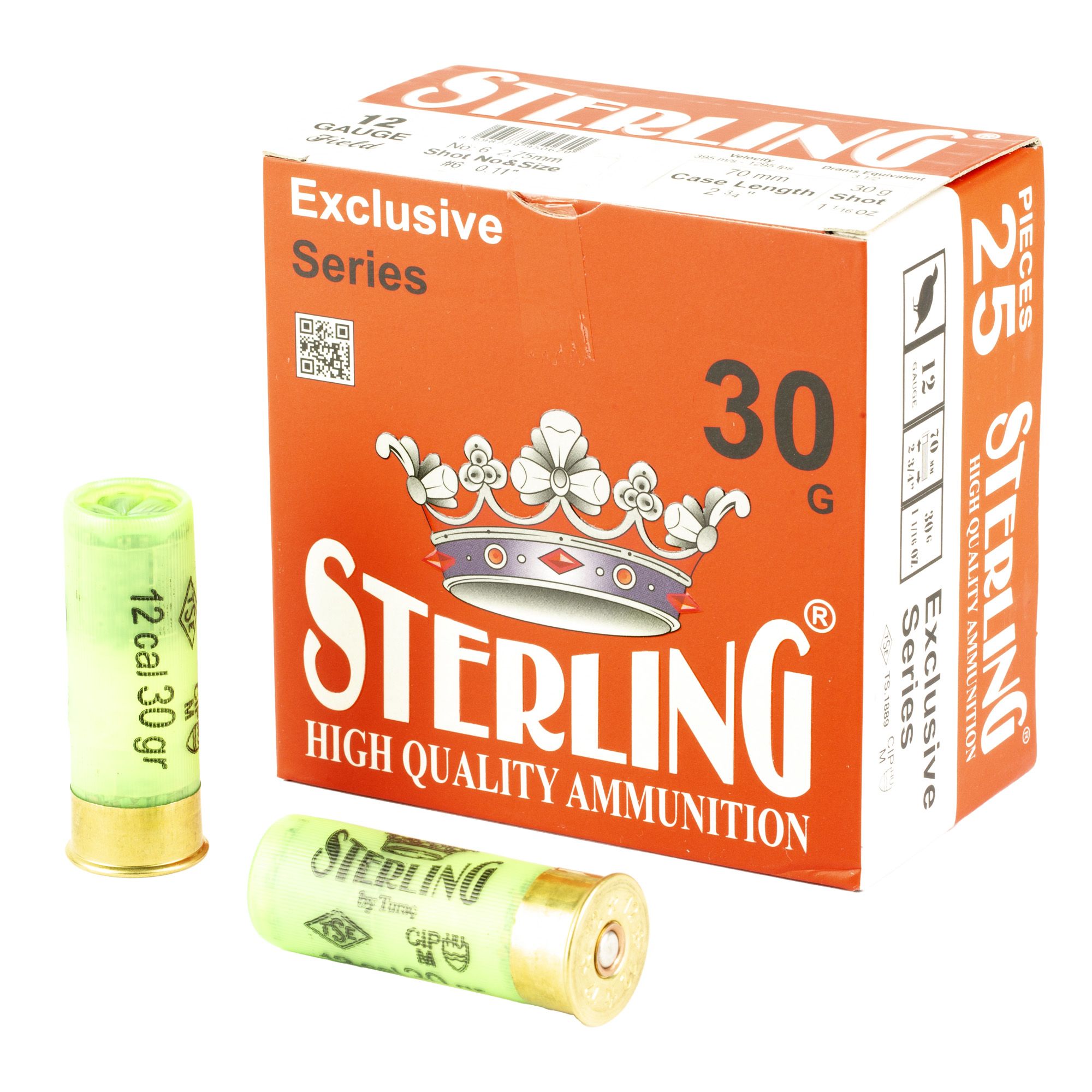 STERLING EXCLSV 12GA 2.75″ #6 25/250