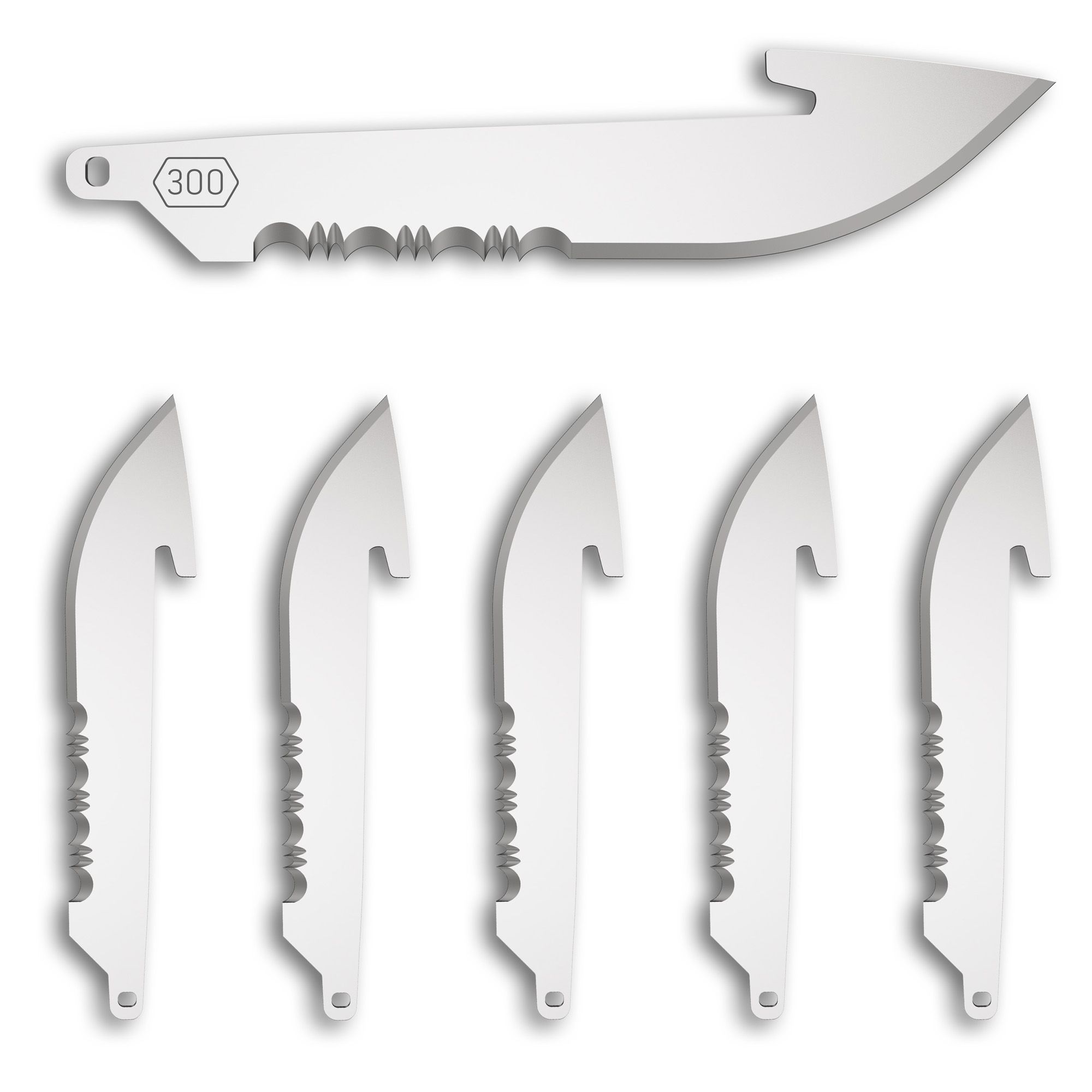 OD EDGE DROP-PT 3.0″ SRTD BLADE 6PK