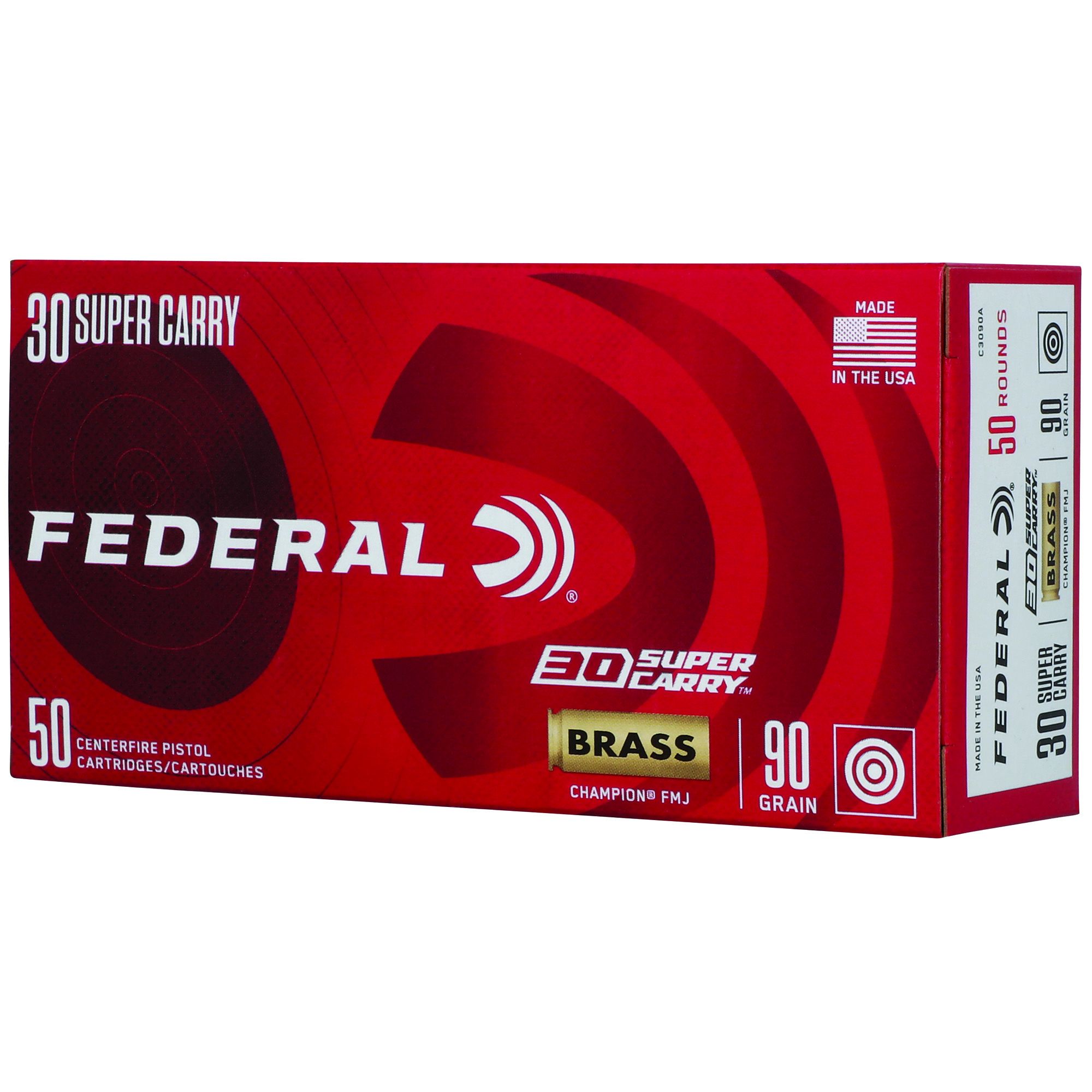 FED CHAMP 30 SUPER CARRY 90GR FMJ