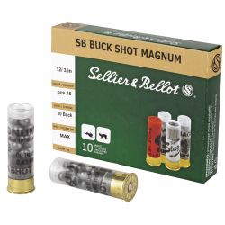 S&B 12GA 3″ 00 15PEL 10/250