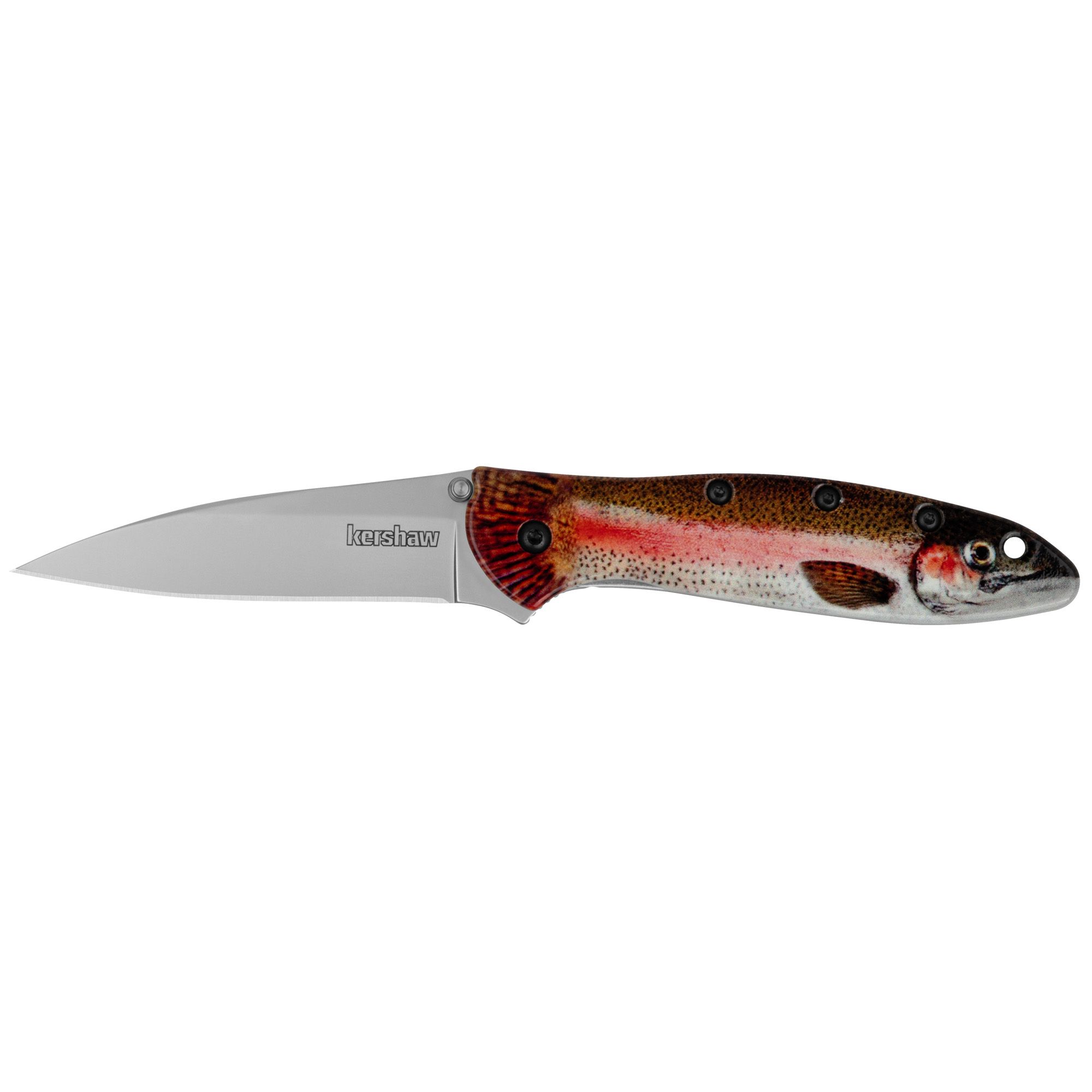 KERSHAW LEEK 3″ RNBW TROUT/SILVER
