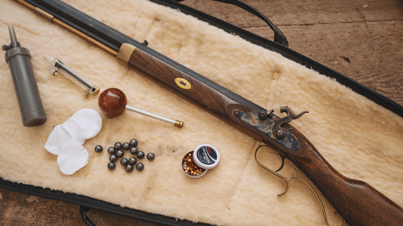 Muzzleloader on a bench