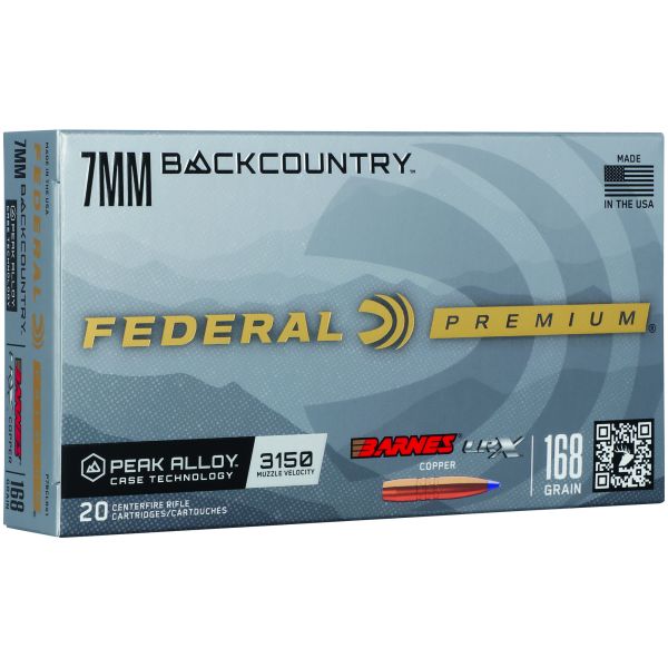 FED GLD MDL BARN 7MM BC 168GR 20/200
