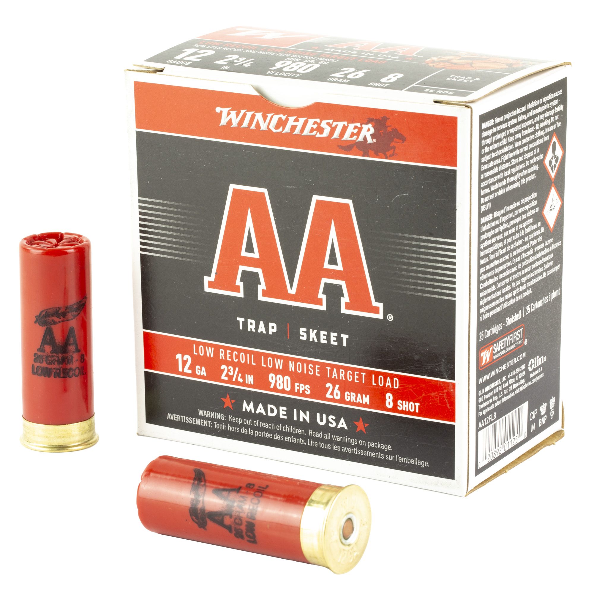 WIN AA 12GA 2.75″ #8 25/250