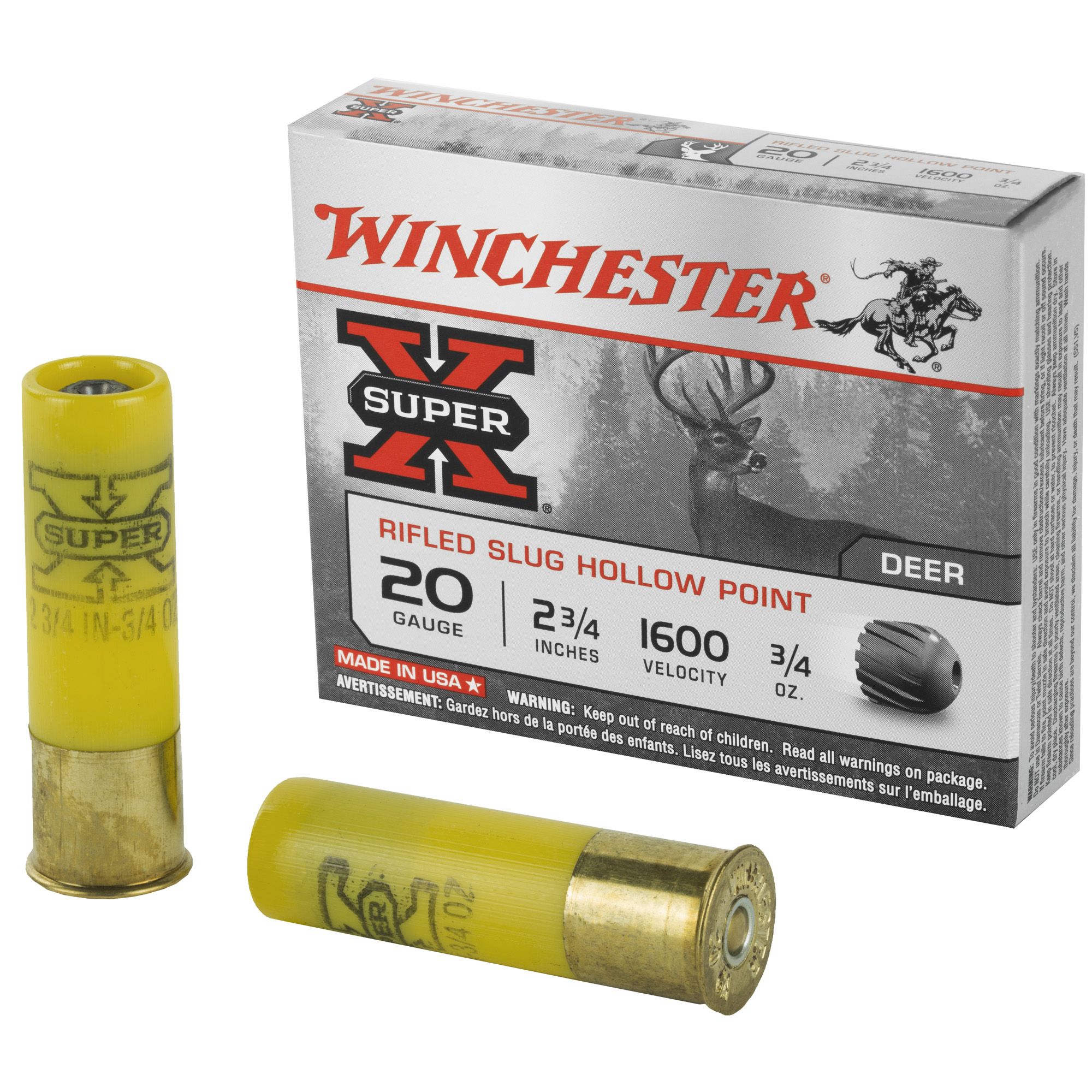 WIN SPRX 20GA 2.75″ 3/4OZ RFLD 5/250