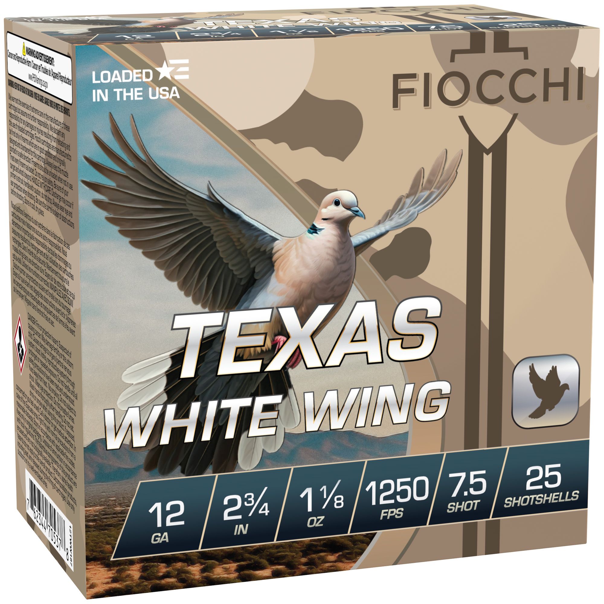 FIOCCHI TX WW 12GA 2.75″ 7.5 100/200