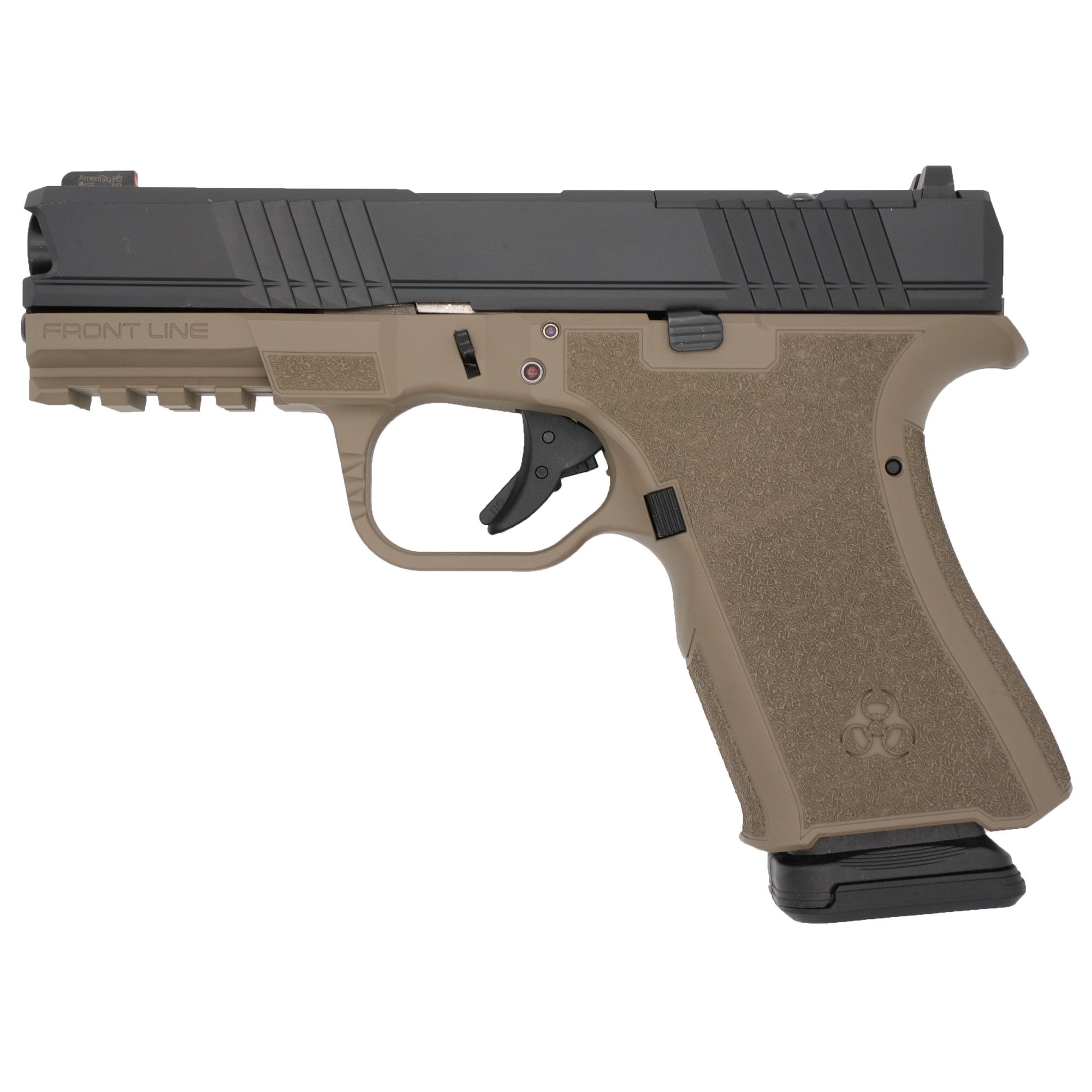 BRO FRONTLINE 9MM 4″ 15RD FDE/BLK