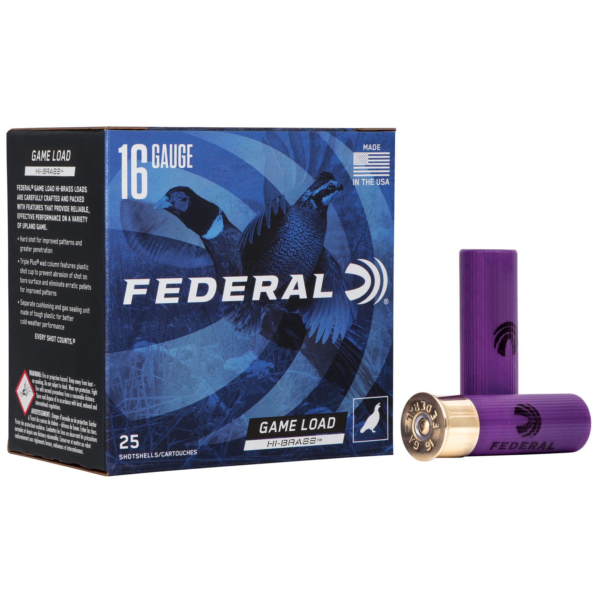 FED GAME LOAD 16GA 2.75″ #6 25/250