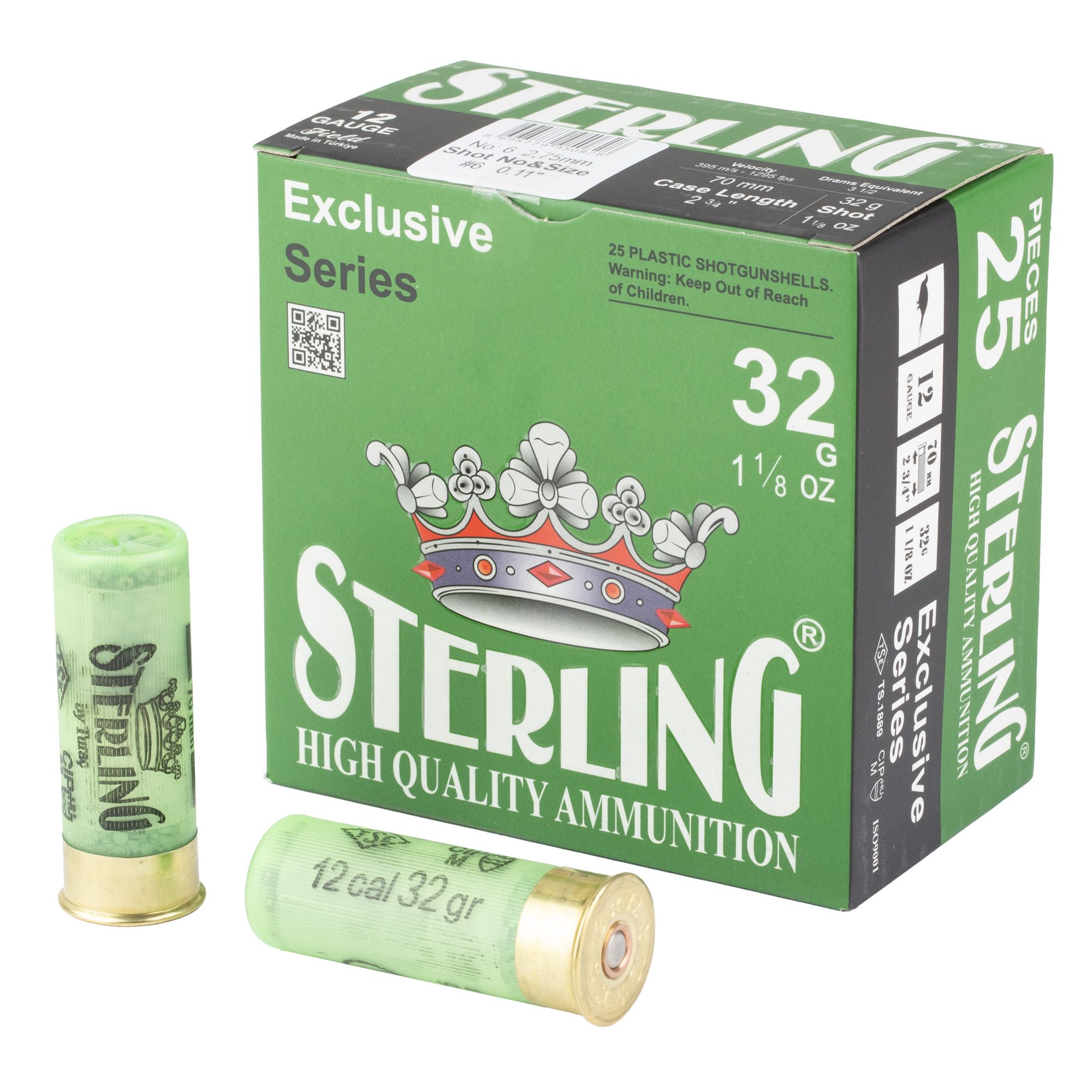 STERLING EXCLSV 12GA 2.75″ #6 25/250