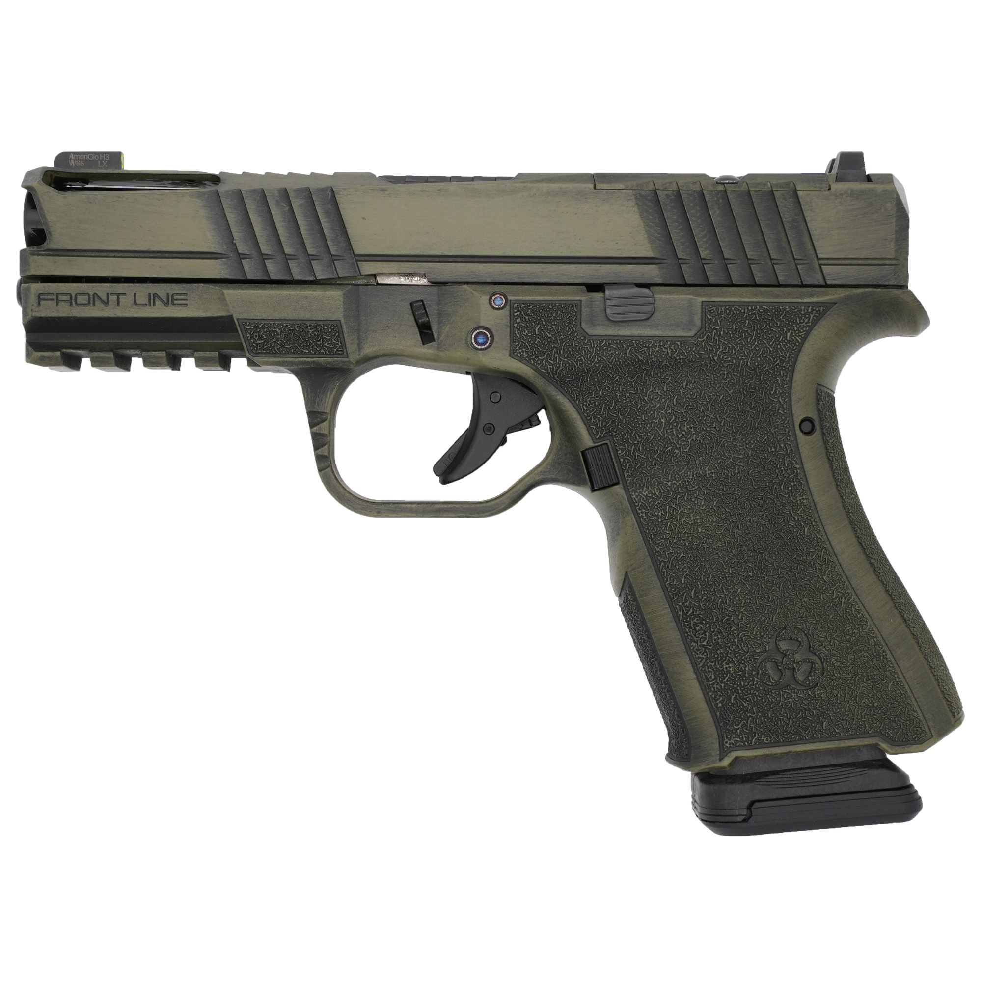 BRO FRONTLINE+ 9MM 4″ 15RD BW GREEN