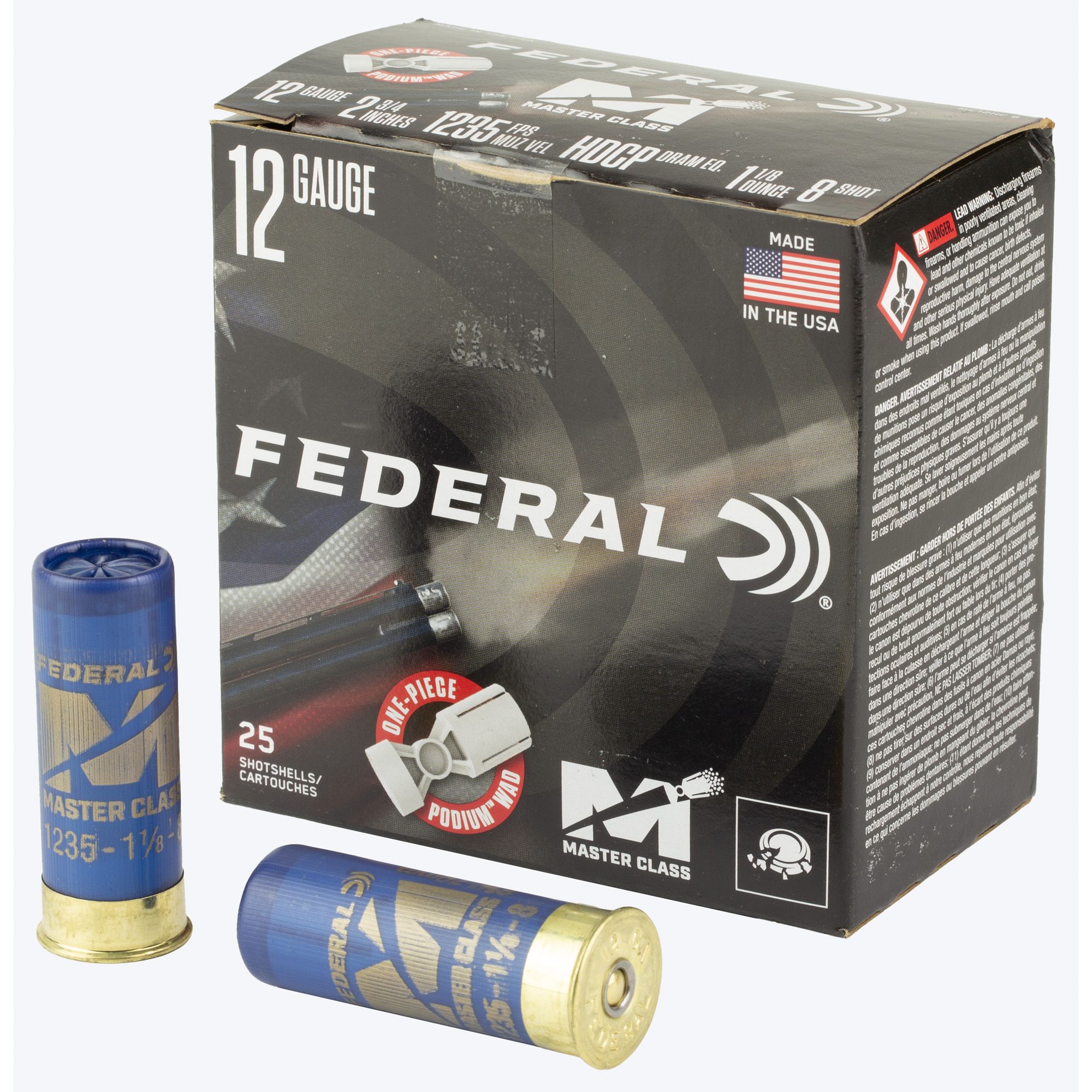 FED MAST CLS 12GA 2.75″ 1 1/8OZ #8