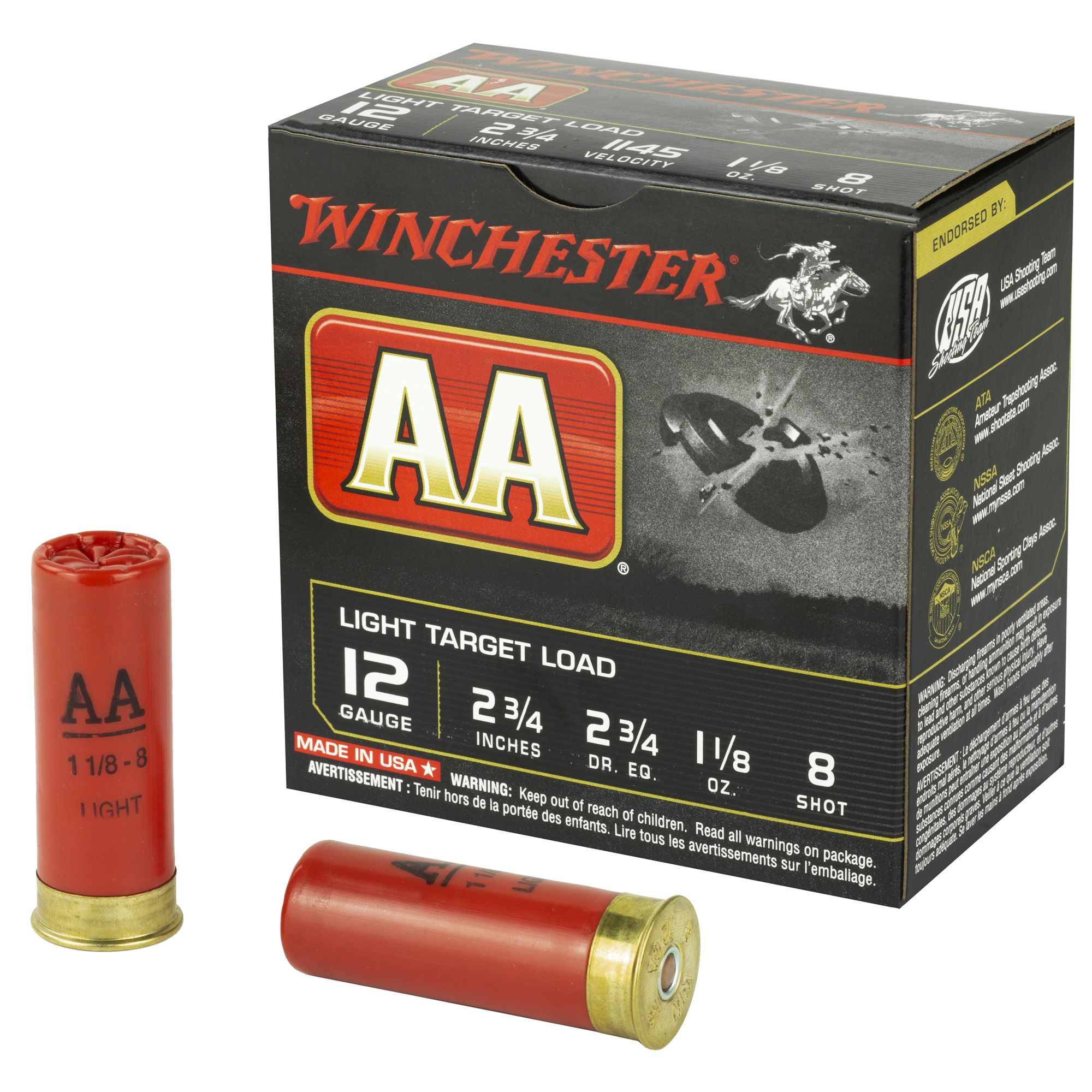 WIN AA TRGT 12GA 2.75″ #8 25/250