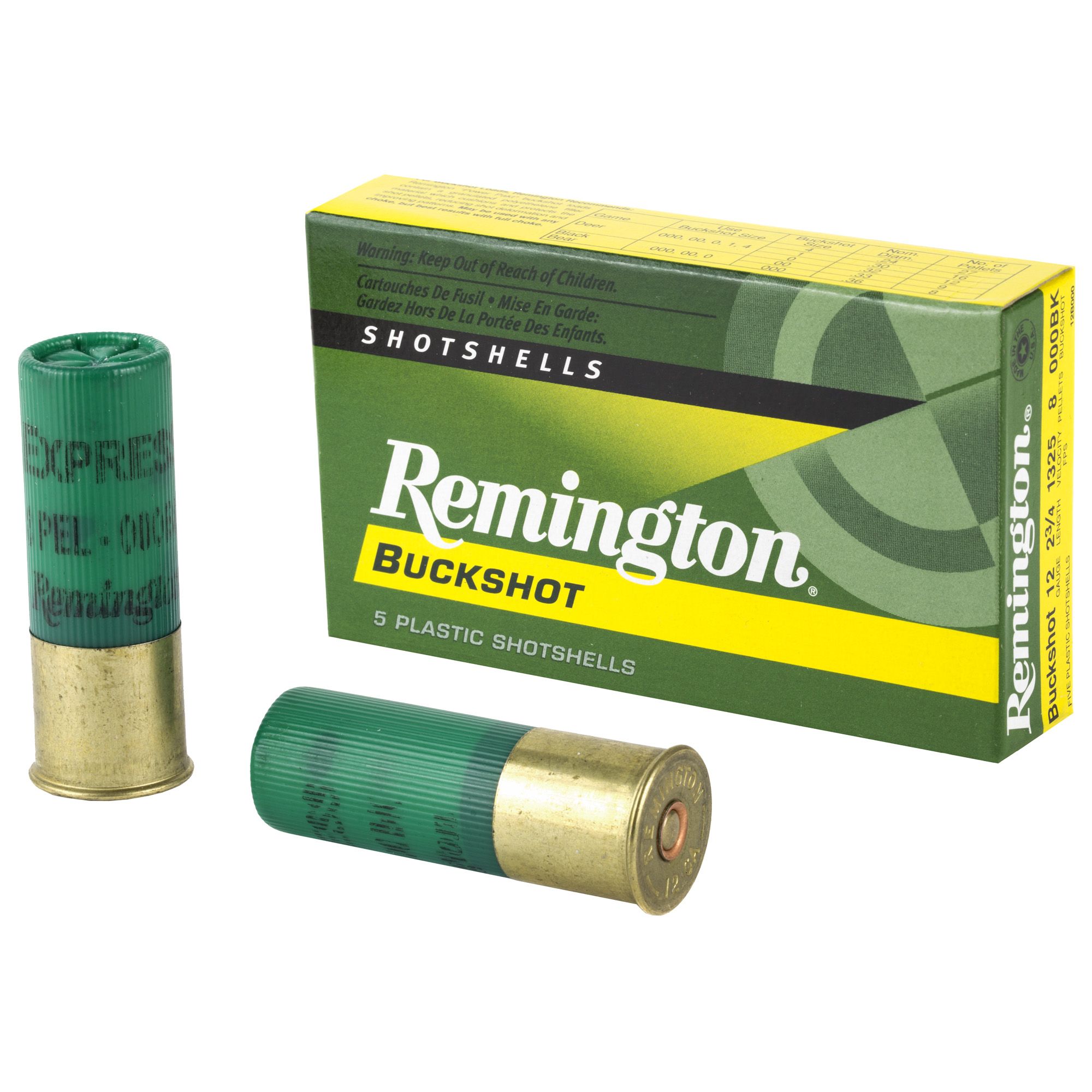 REM EXP 12GA 2.75″ 000 BCK 5/250