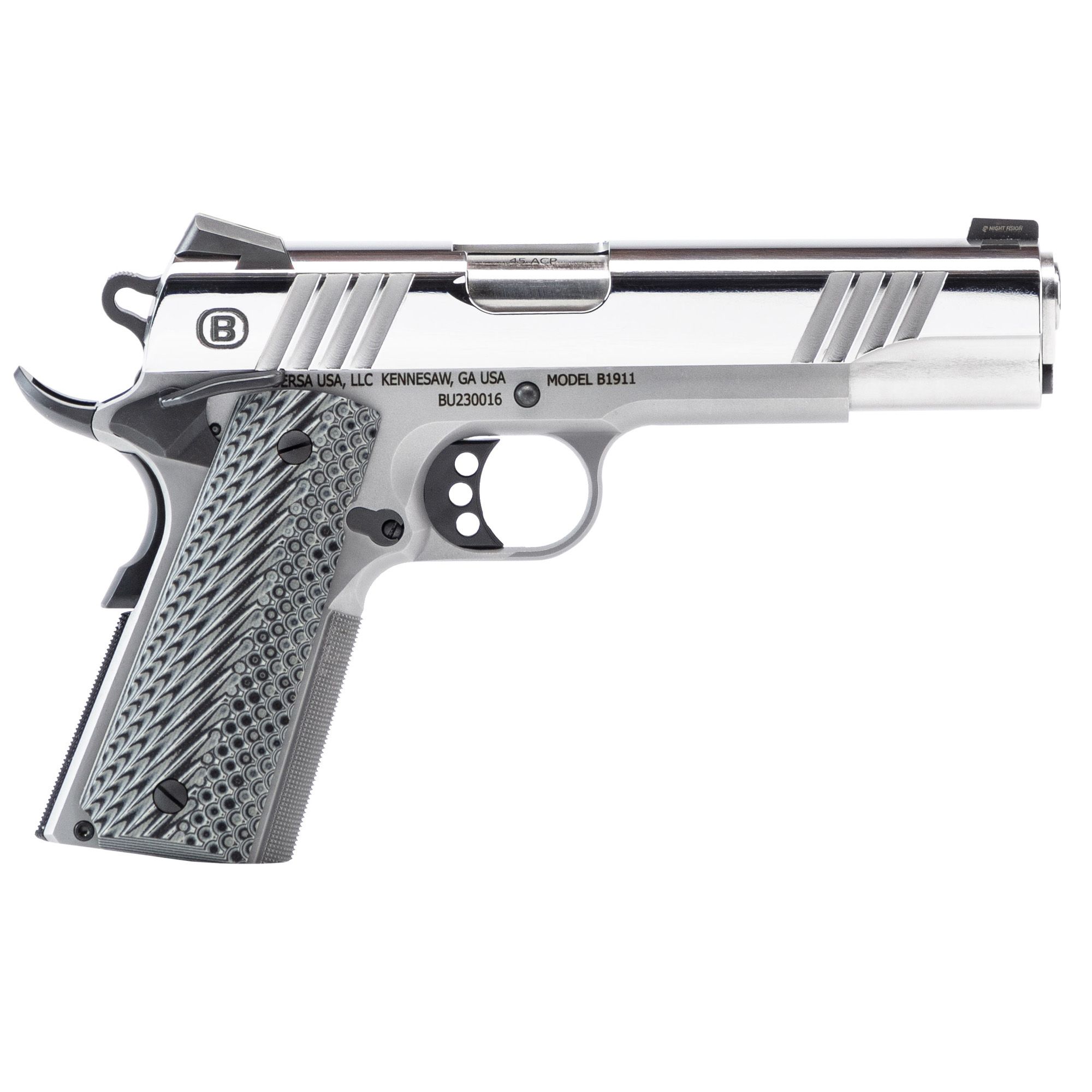 BERSA 1911 45ACP 8RD MIRROR POL/SS