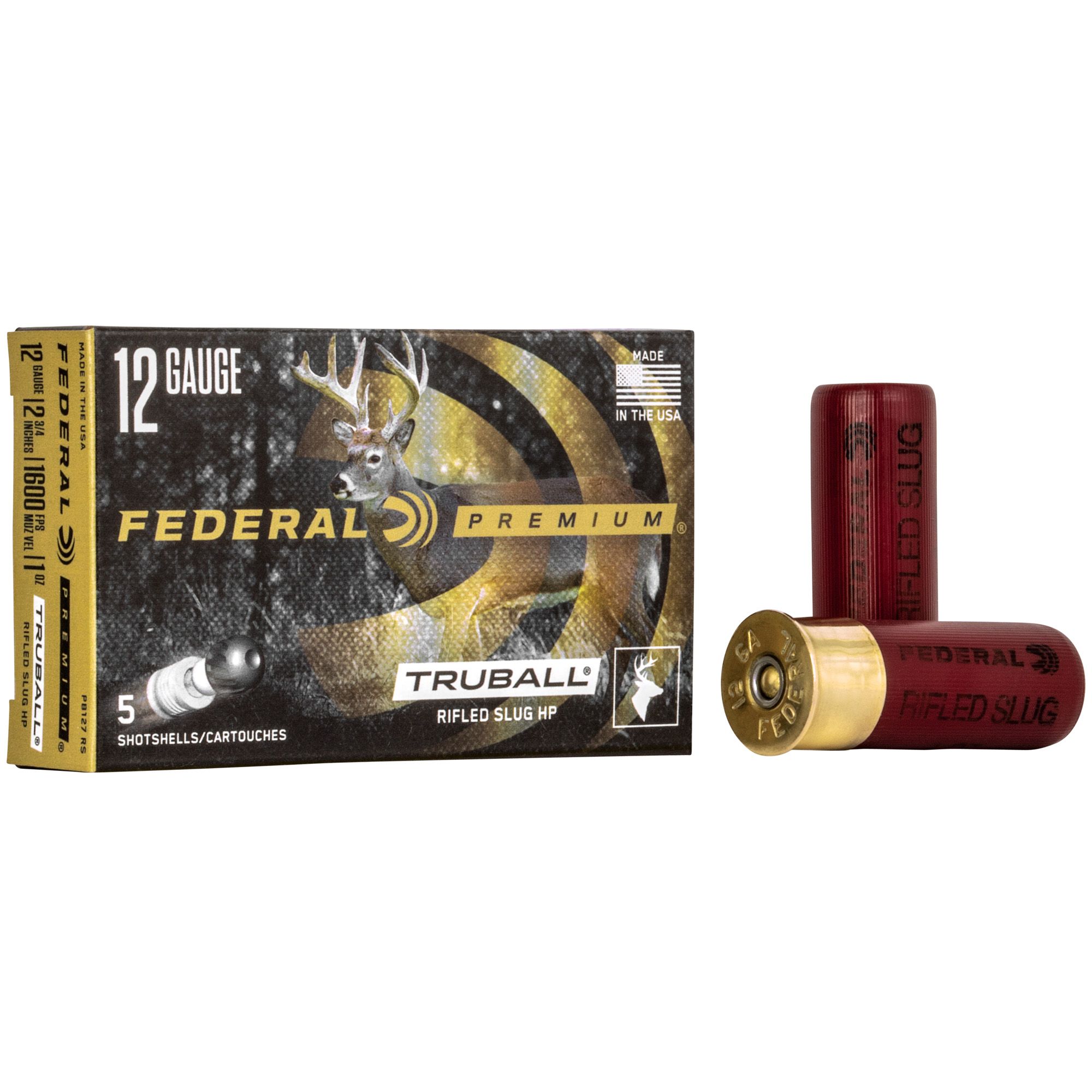 FED PRM 12GA 2.75″ RIFLED SLUG 5/250