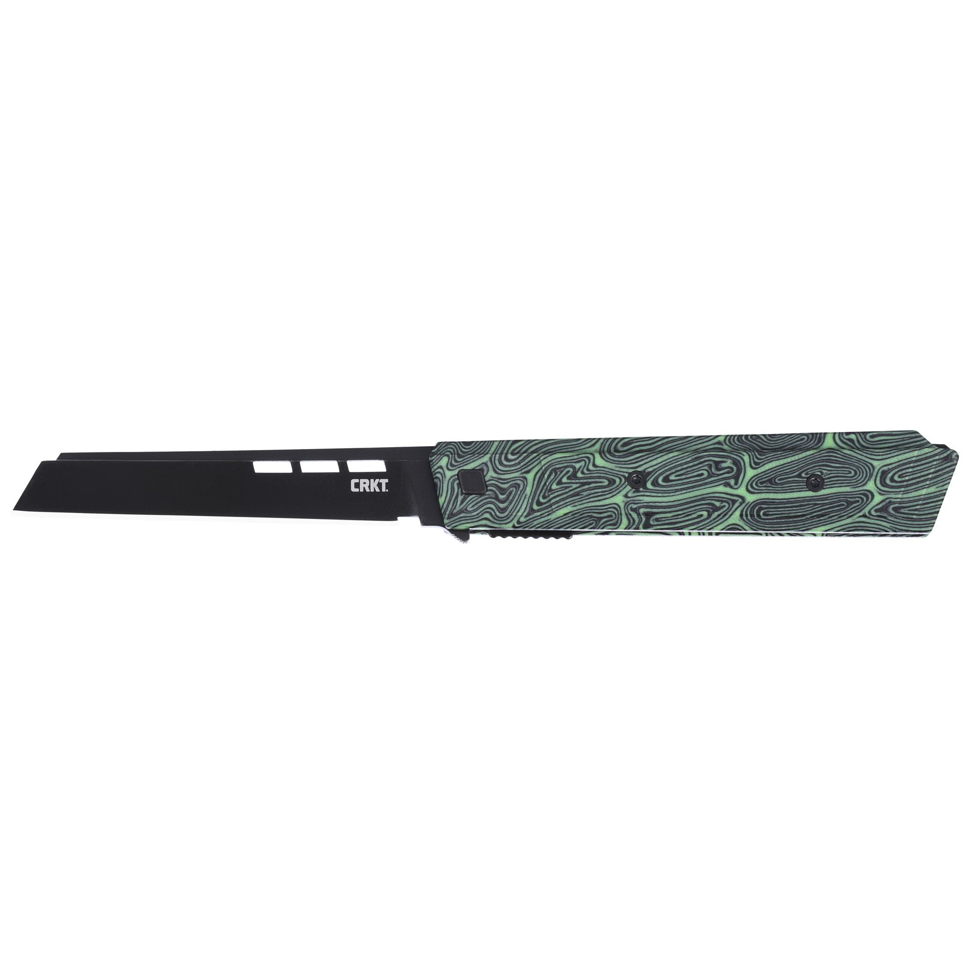 CRKT ZEPHYR 3.22″ PLAIN EDGE GRN/WHT