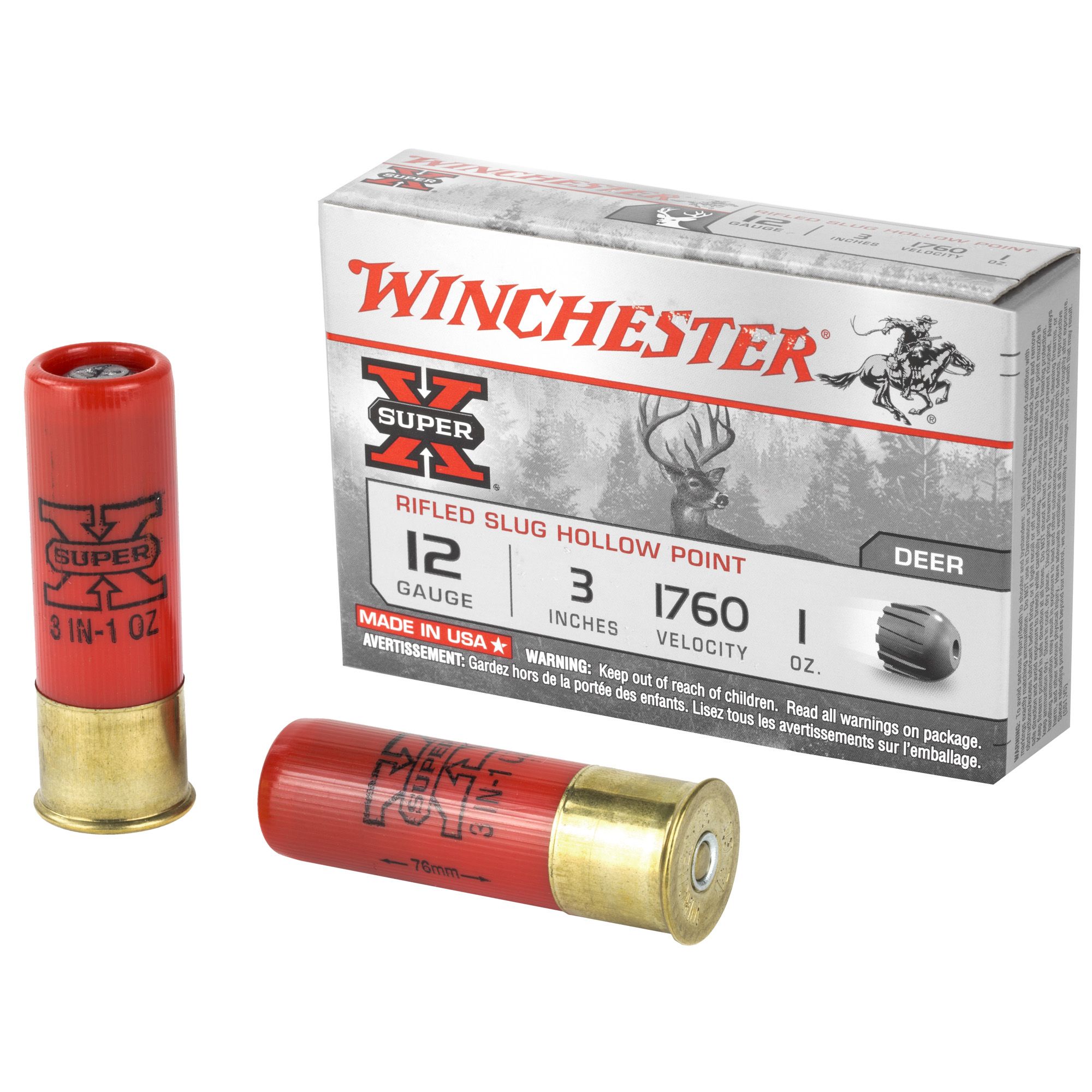 WIN SPRX 12GA 3″ 1OZ RIFLED 5/250
