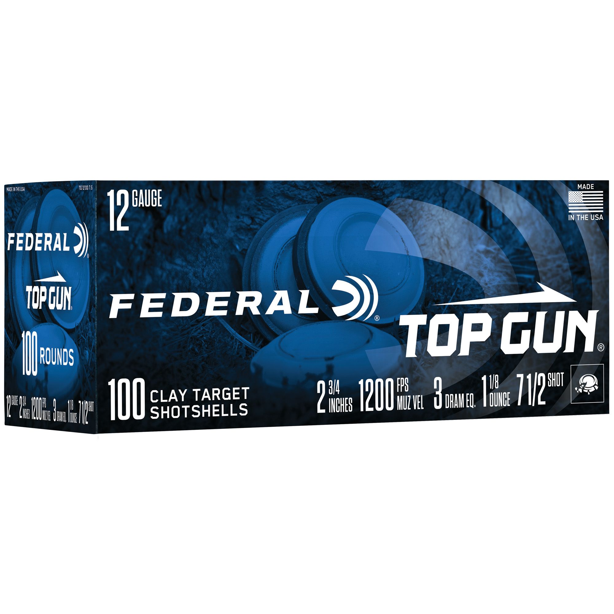 FED TOP GUN 12GA 2.75″ #7.5 100/200