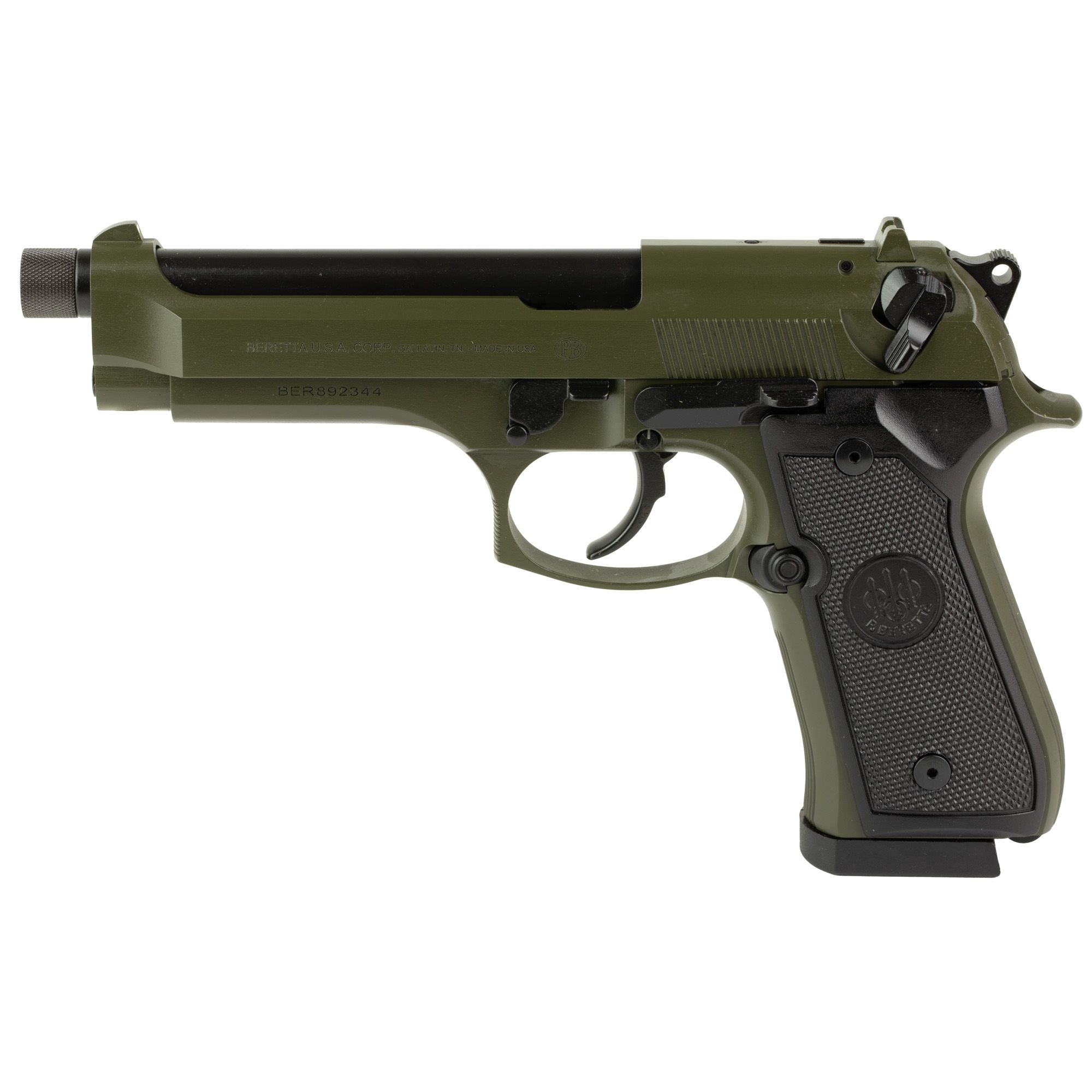 BERETTA 92FS 9MM 5.1″ TB 18RD ODG