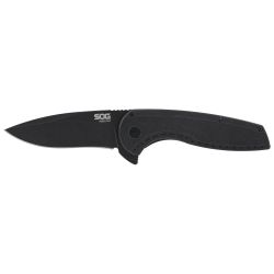 SOG AEGIS FLK 3.25″ DROP PT BLK