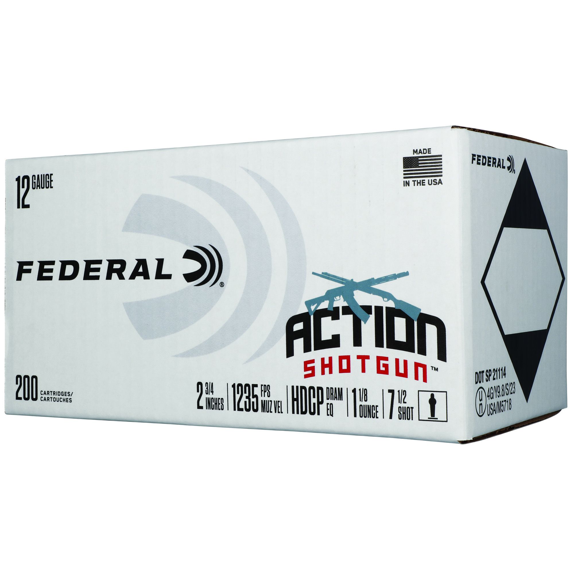 FED ACTN 12GA 2.75″ #7.5 200RD