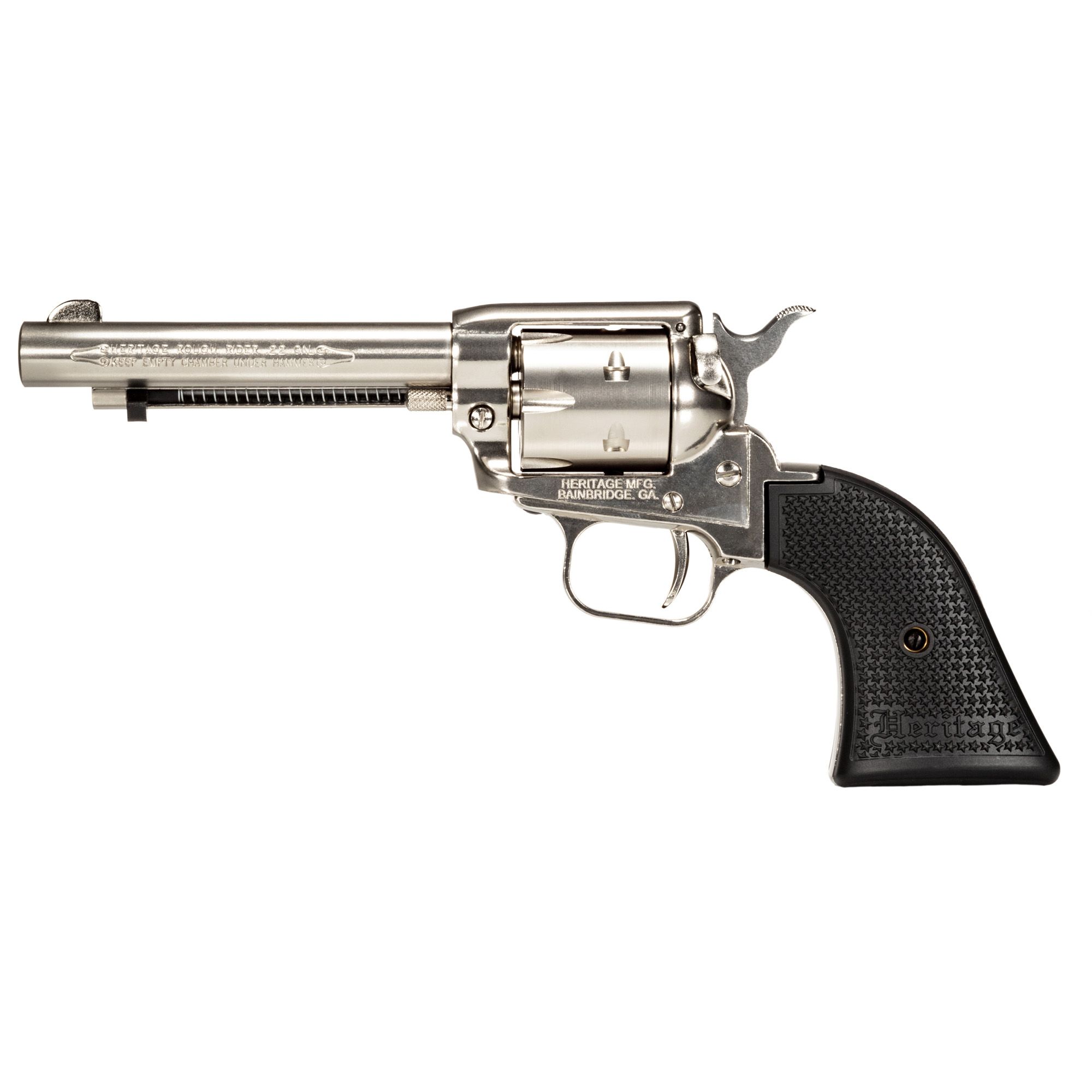 HERITAGE 22LR ONLY 4.75″ NICKEL STAR