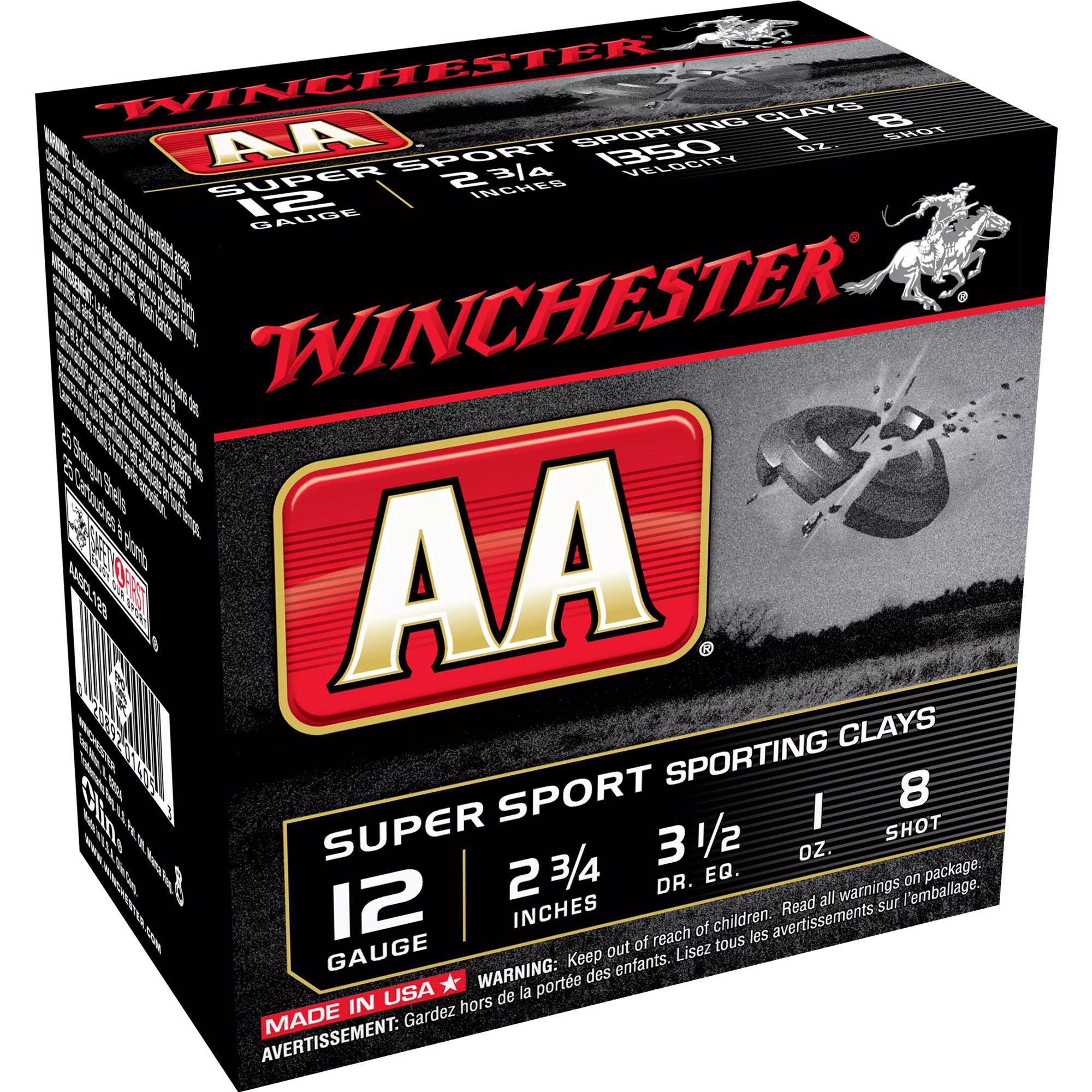 WIN AA SPRT SC 12GA 2.75″ #8 25/250