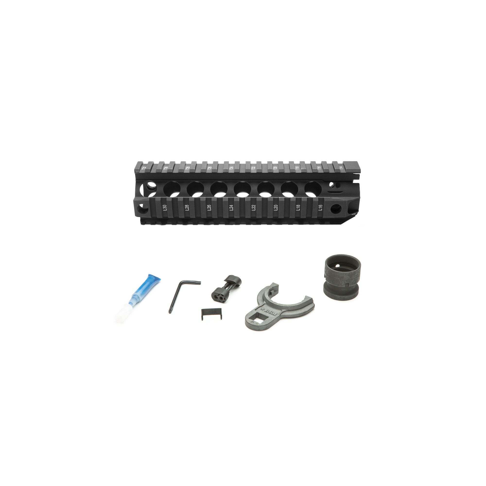 BCM GUNFTR QUAD RAIL 556 8″ BLK