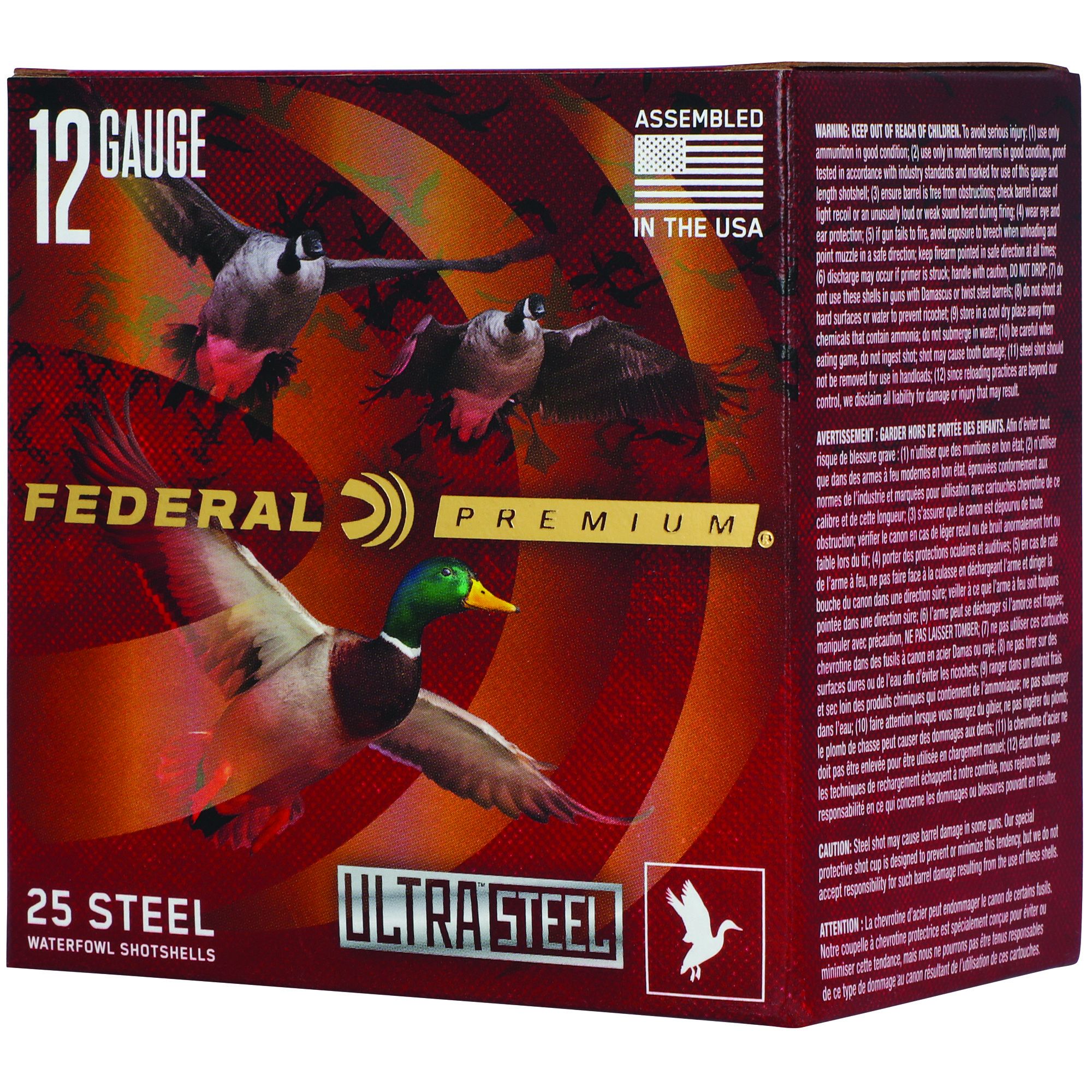 FED ULT STL 12GA 3″ 1.25OZ BB 25/250