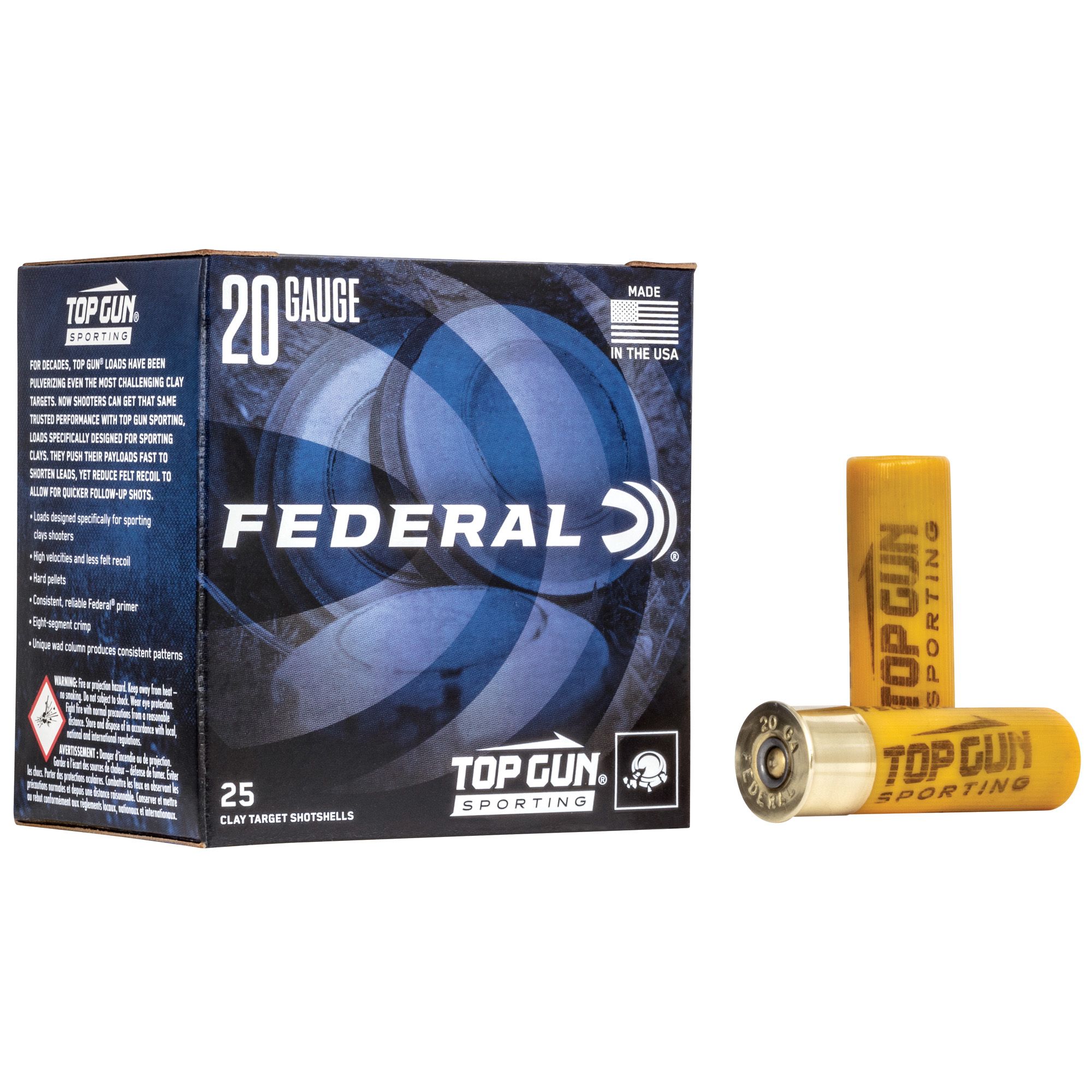 FED TOP GUN 20GA 2.75″ #8 25/250