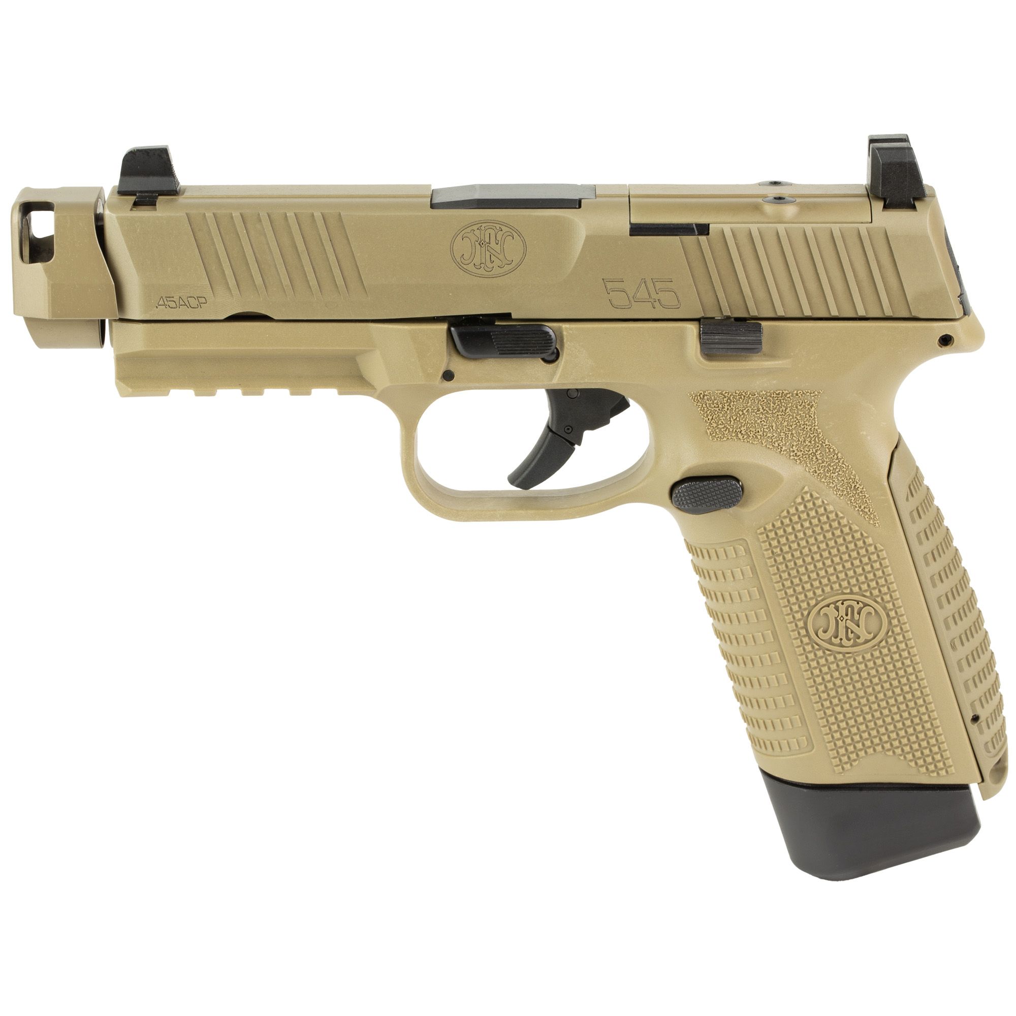 FN 545 MRD COMP 45ACP 4.43″ 15RD FDE
