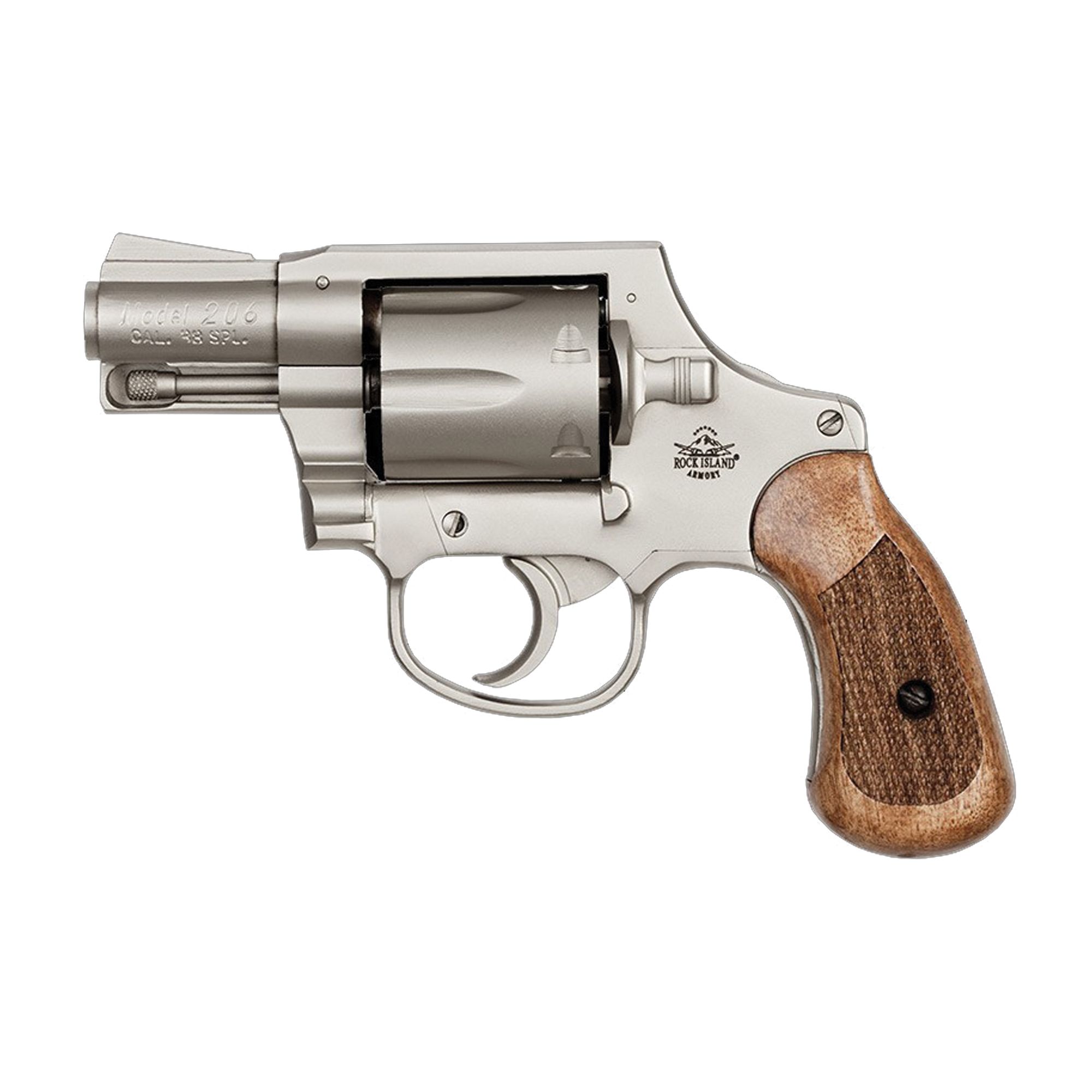 ROCK ISLAND M206 38SPL 2″ 6RD NKL