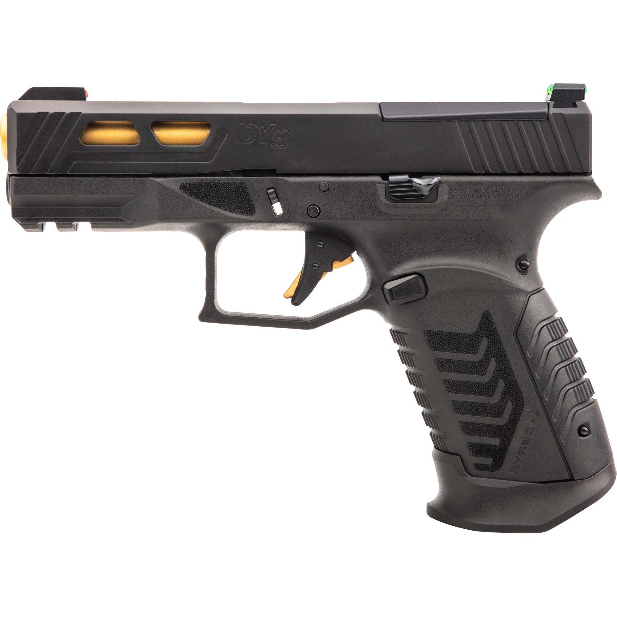 DERYA DY9 9MM 3.86″ 15RD BLK/GOLD